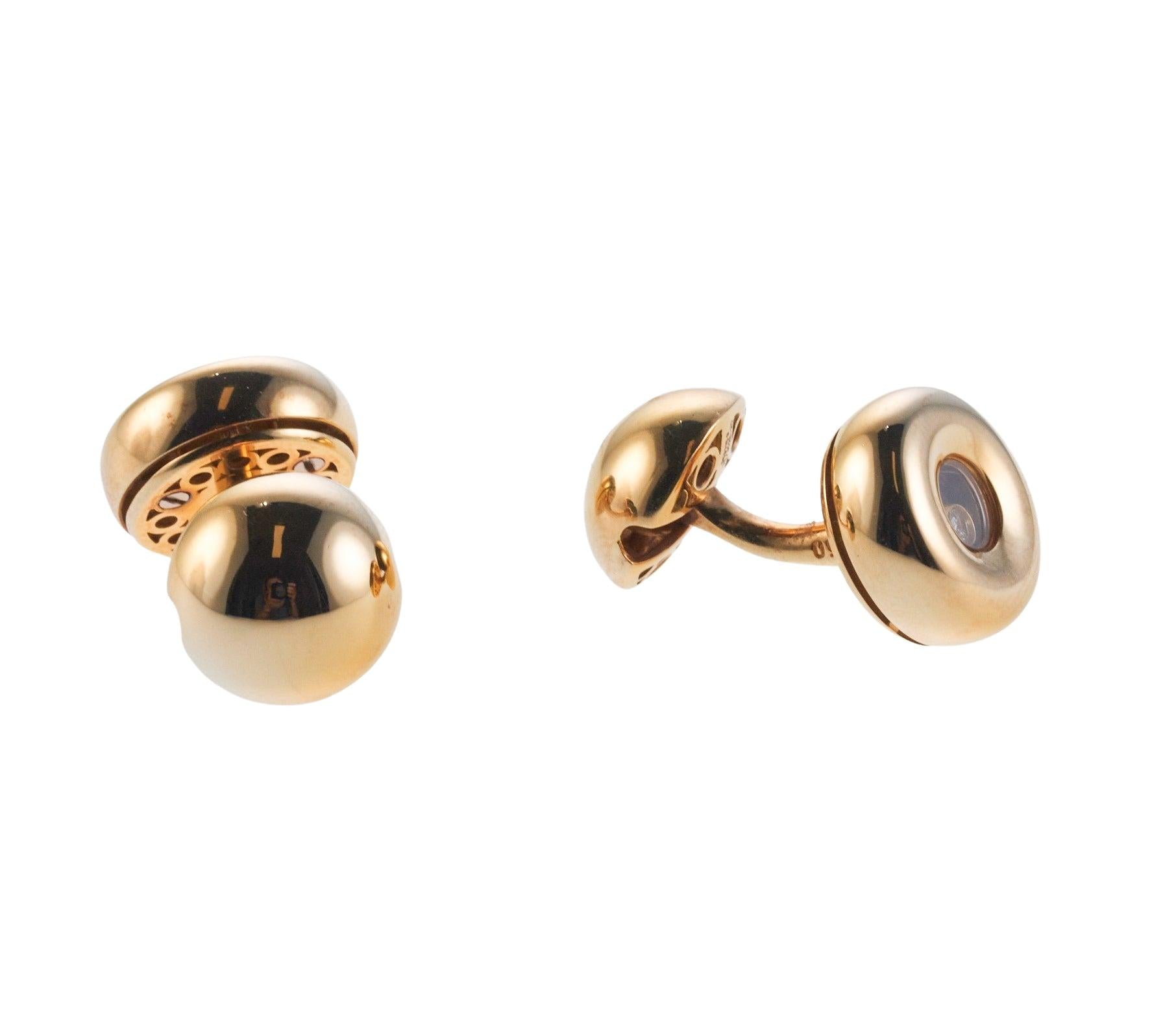 Chopard Happy Diamonds Yellow Gold Cufflinks