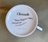 Christofle Vagues Platine Coffee Cup and Saucer Set 7649512