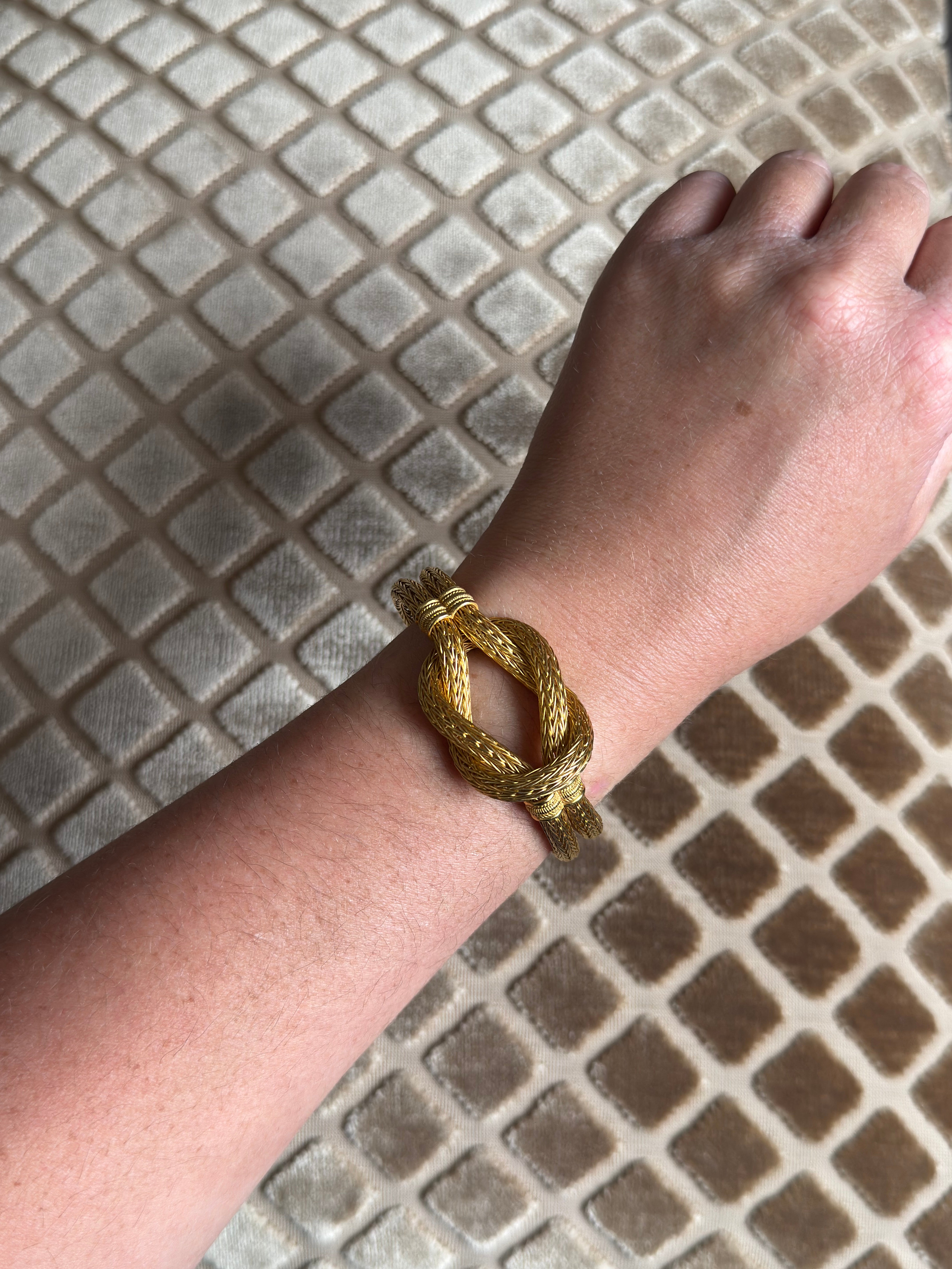 Lalaounis Greece Hercules Knot Gold Bracelet