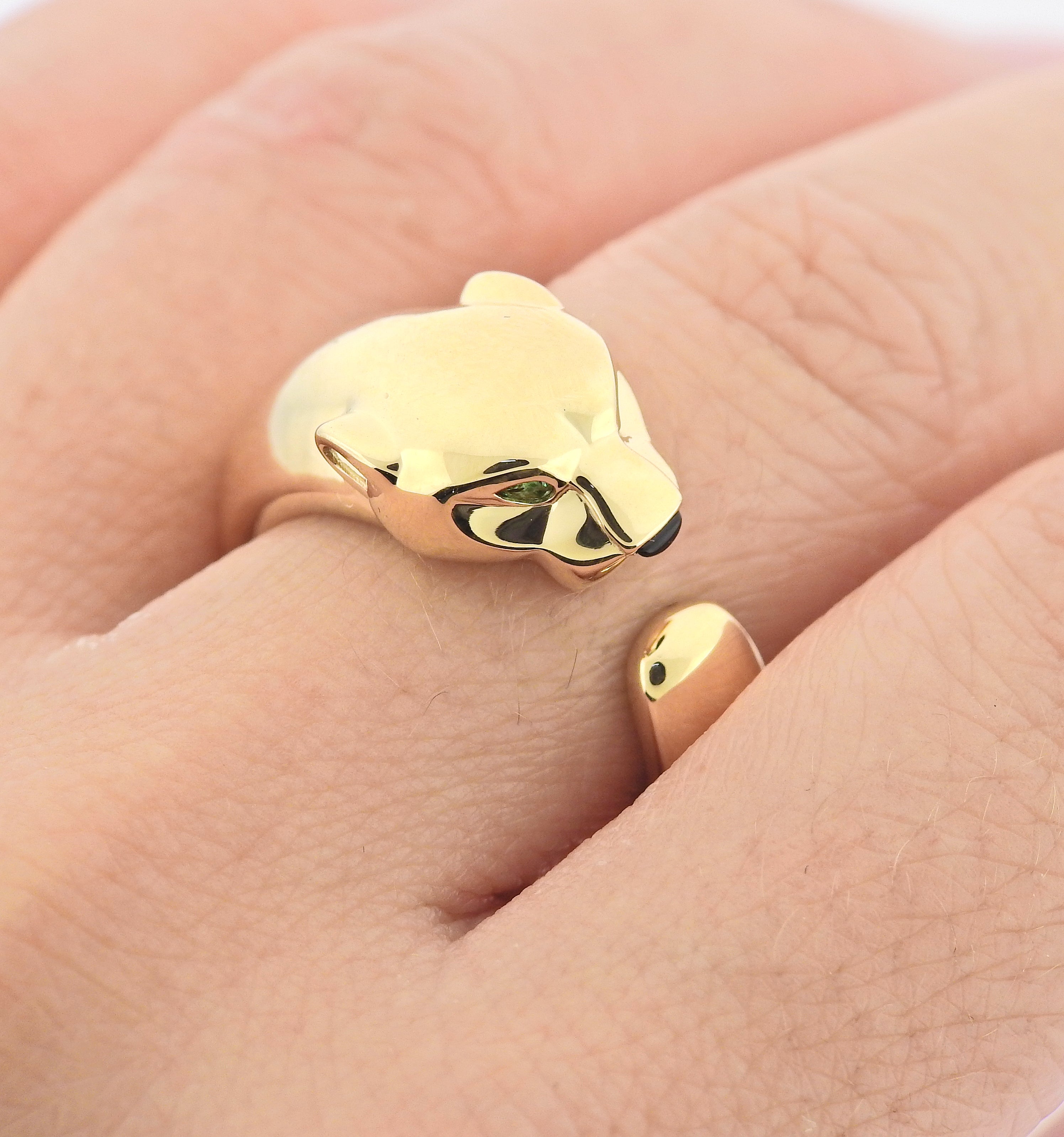 Panthere de Cartier Yellow Gold Tsavorite Medium Model Ring