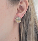 Modern Gold Diamond Prasiolite Tsavorite Earrings