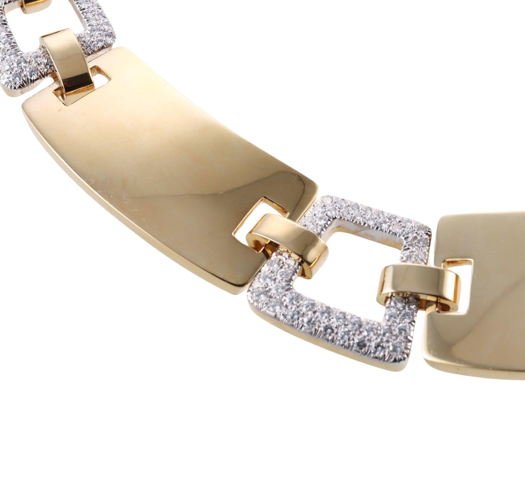 David Webb Diamond Gold Platinum Necklace
