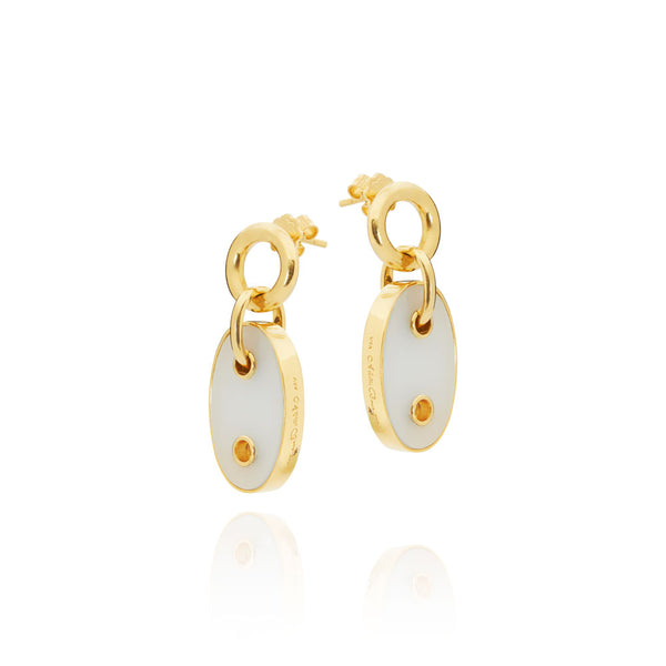 Aletto Brothers Gold Chalcedony Mariner Link Earrings