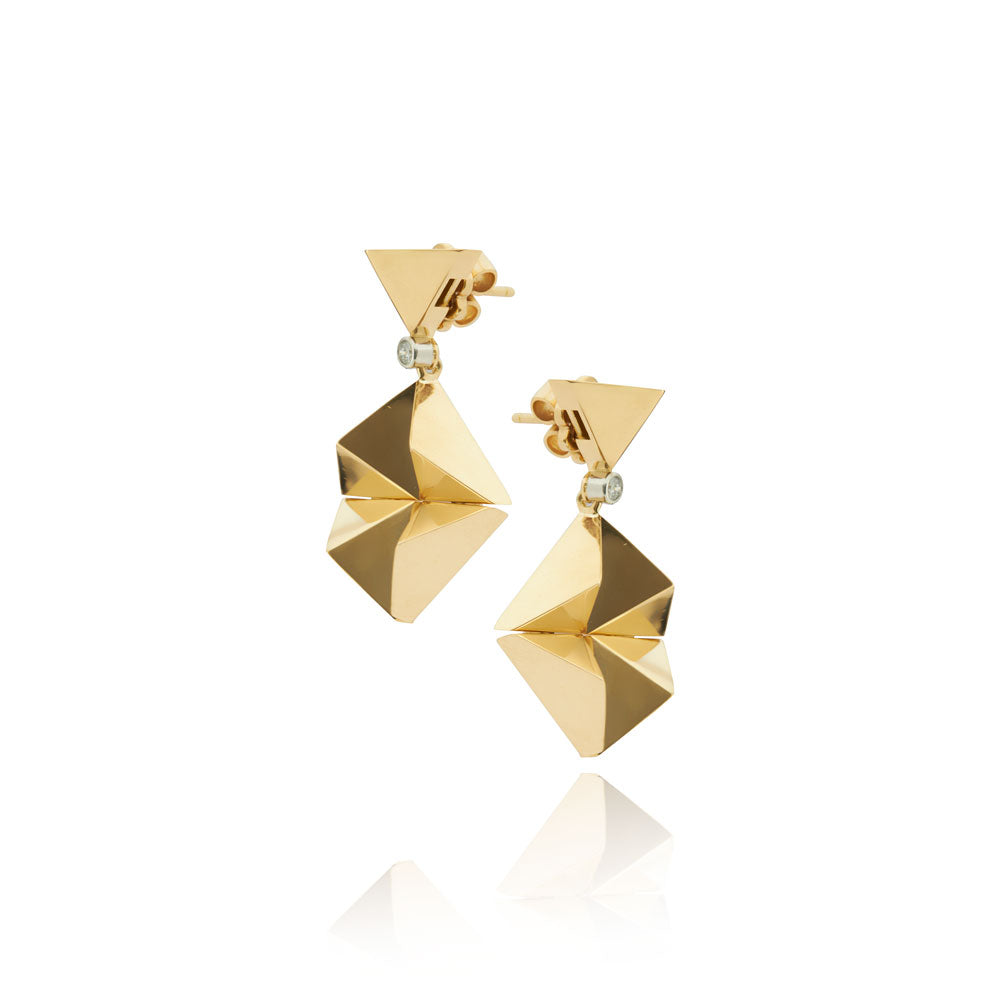 Aletto Brothers Gold Diamond Dolomites Earrings