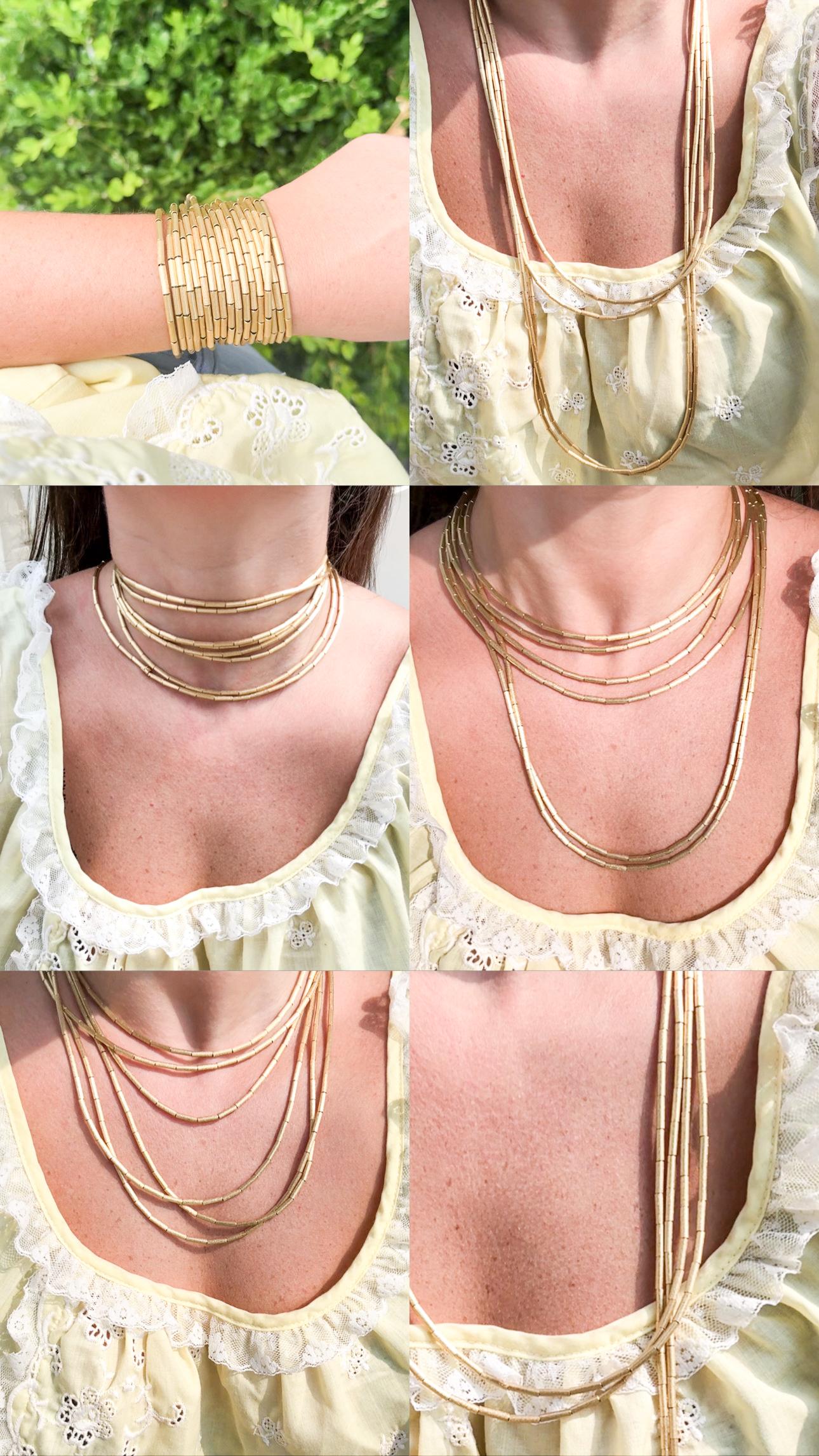 H. Stern Fluid Gold 118" Long Gold Necklace