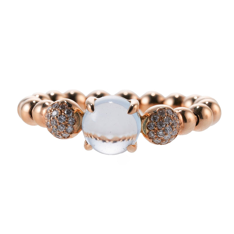 Piero Milano Rose Gold Blue Quartz Diamond Ring – Oak Gem