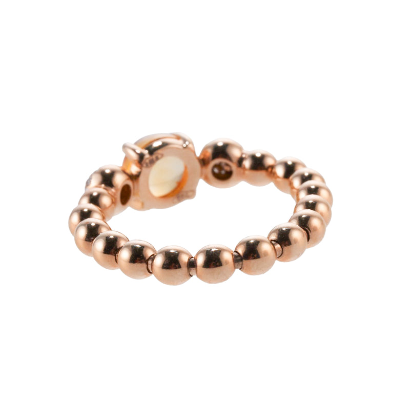 Piero Milano Rose Gold Quartz Diamond Ring