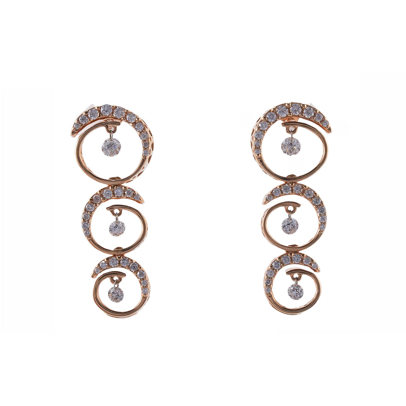 Ponte Vecchio Gioielli Diamond Rose Gold Drop Earrings – Oak Gem