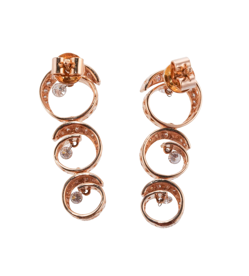 Ponte Vecchio Gioielli Diamond Rose Gold Drop Earrings – Oak Gem
