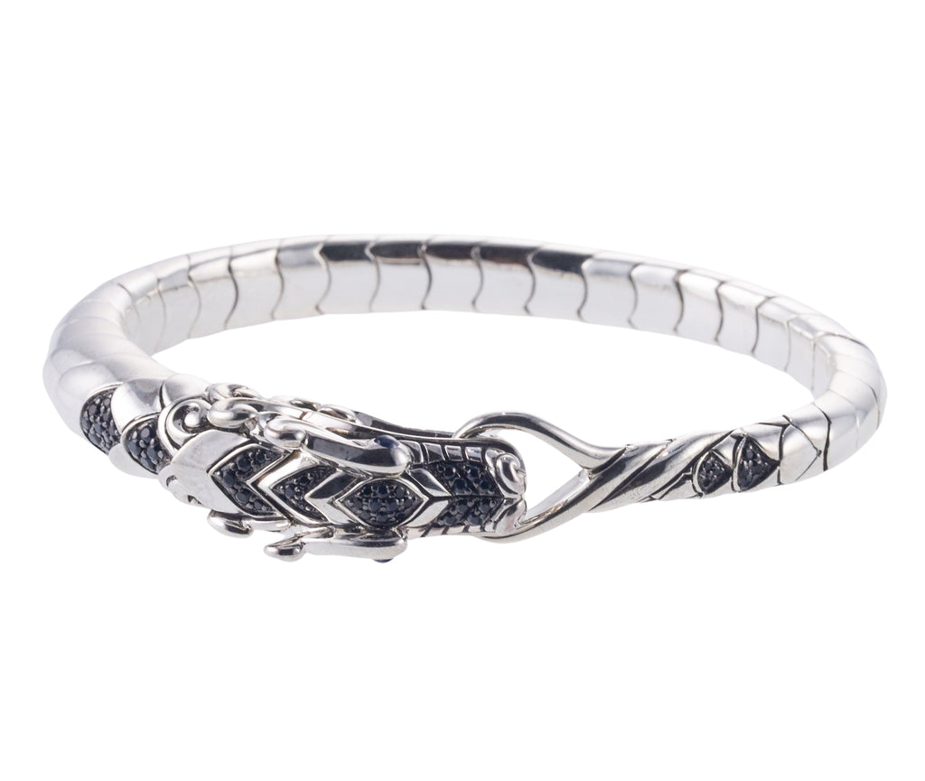 Silver Dragon Men's Chain Bracelet - Bija Bijoux Jewellery