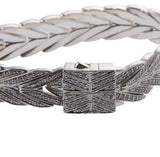 John Hardy Modern Chain Sterling Silver All Diamond Bracelet