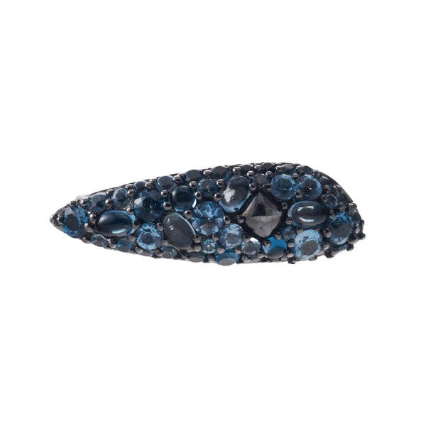 John Hardy Sterling Silver Mixed Blue Topaz Ring