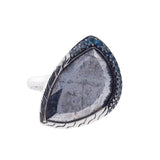 John Hardy Classic Chain Sterling Silver Blue Topaz Ring