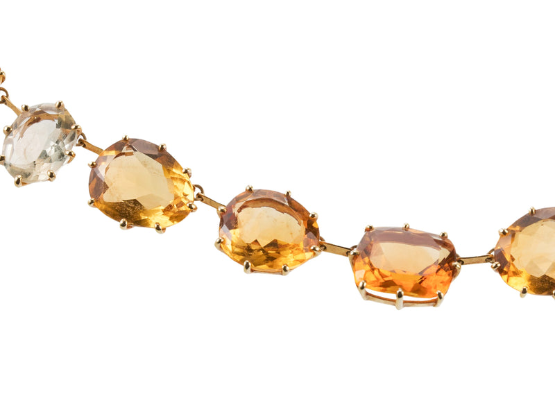 H. Stern Sunrise Citrine Diamond Sapphire Gold Necklace