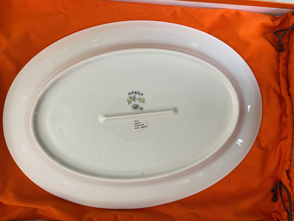 Brand New Hermes Africa Large Oval Serving Plate 025121