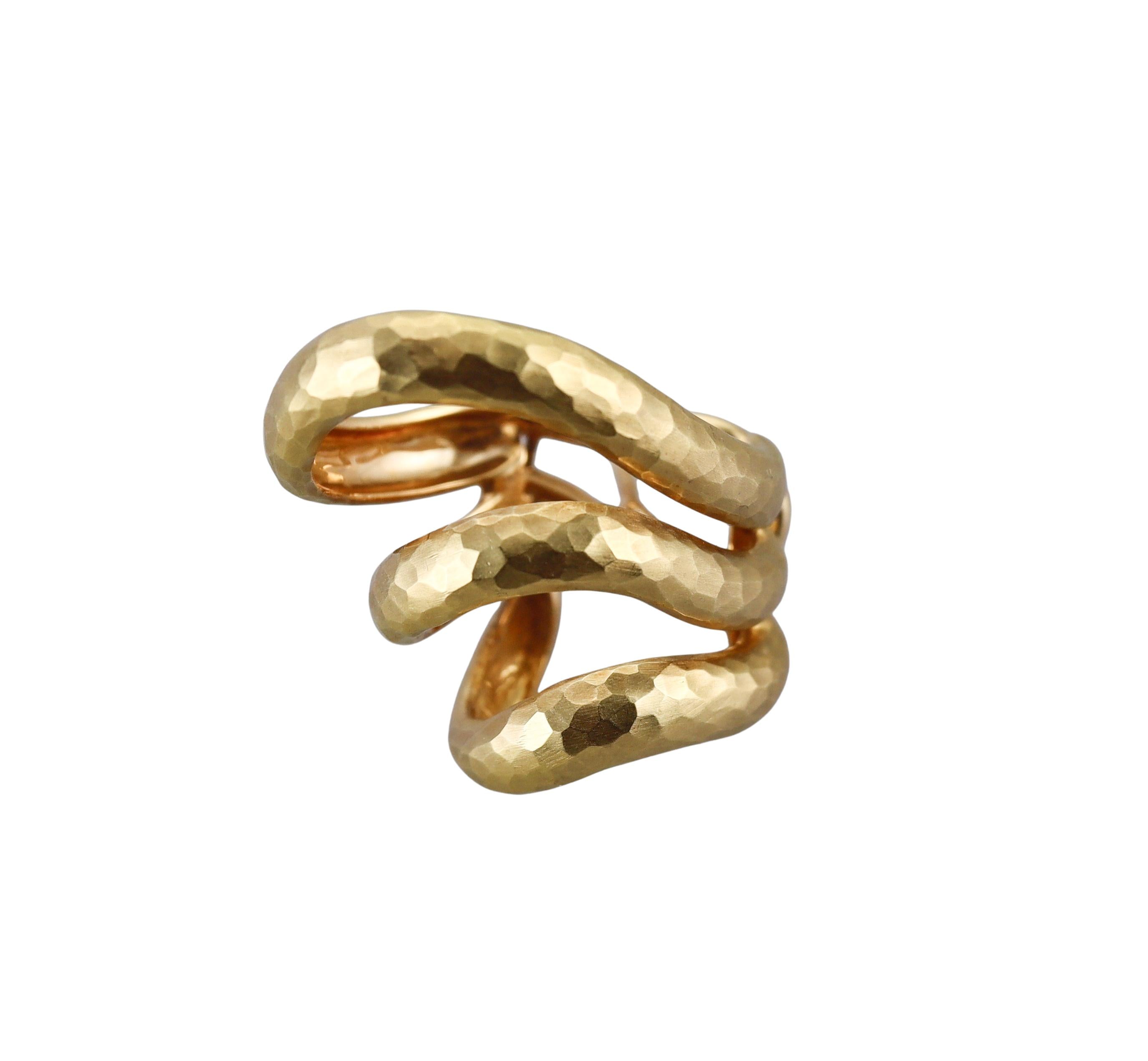 H. Stern Hammered Gold Earrings