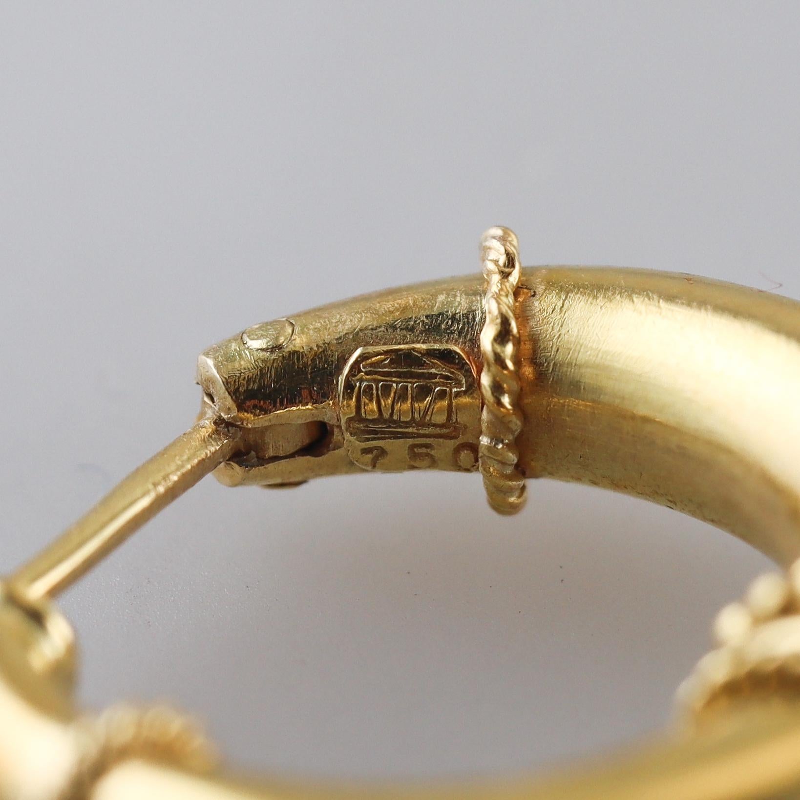 Temple St. Clair Hellenistic Gold Hoop Earrings