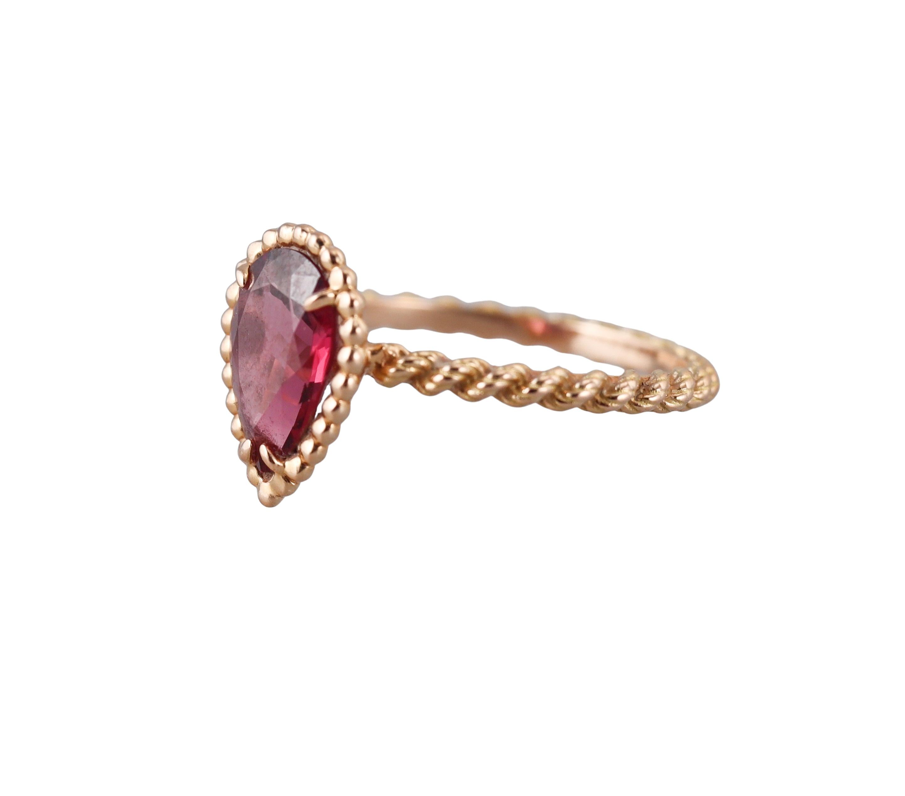 Boucheron Serpent Boheme Rhodolite Gold Ring