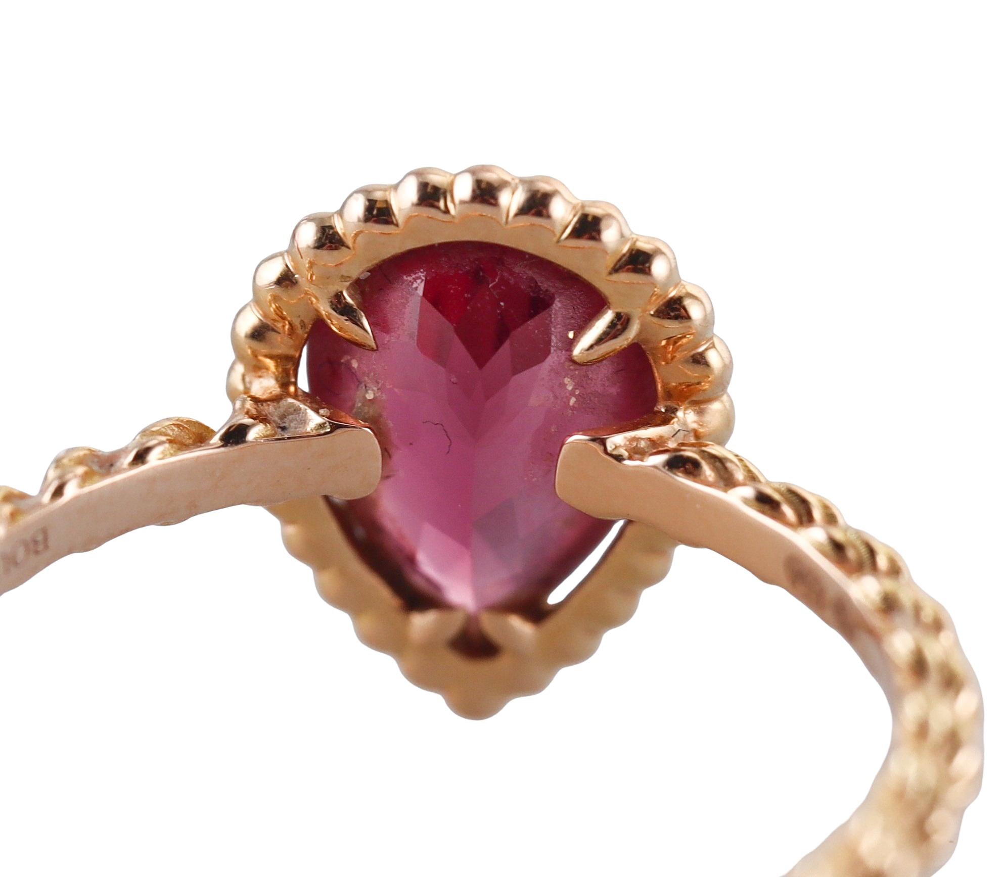 Boucheron Serpent Boheme Rhodolite Gold Ring