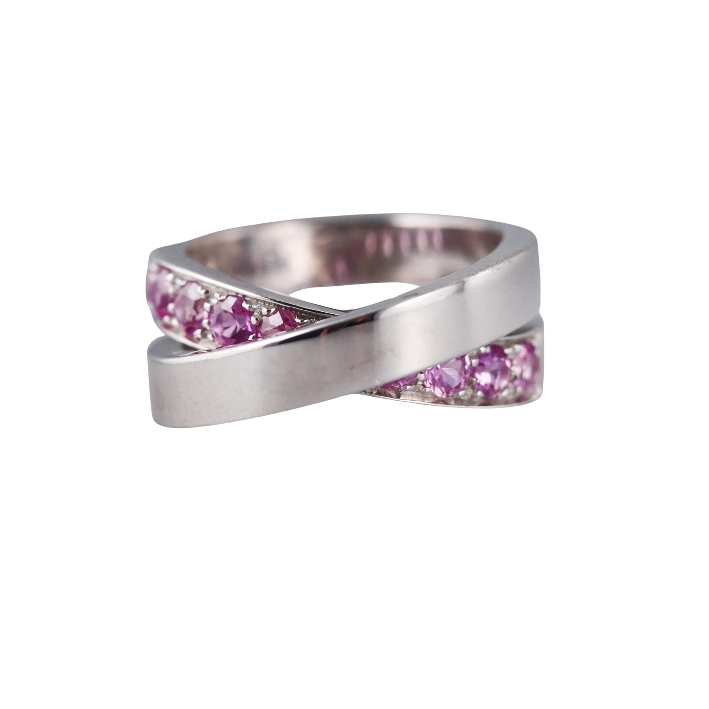 Cartier Nouvelle Vague Pink Sapphire Gold Ring