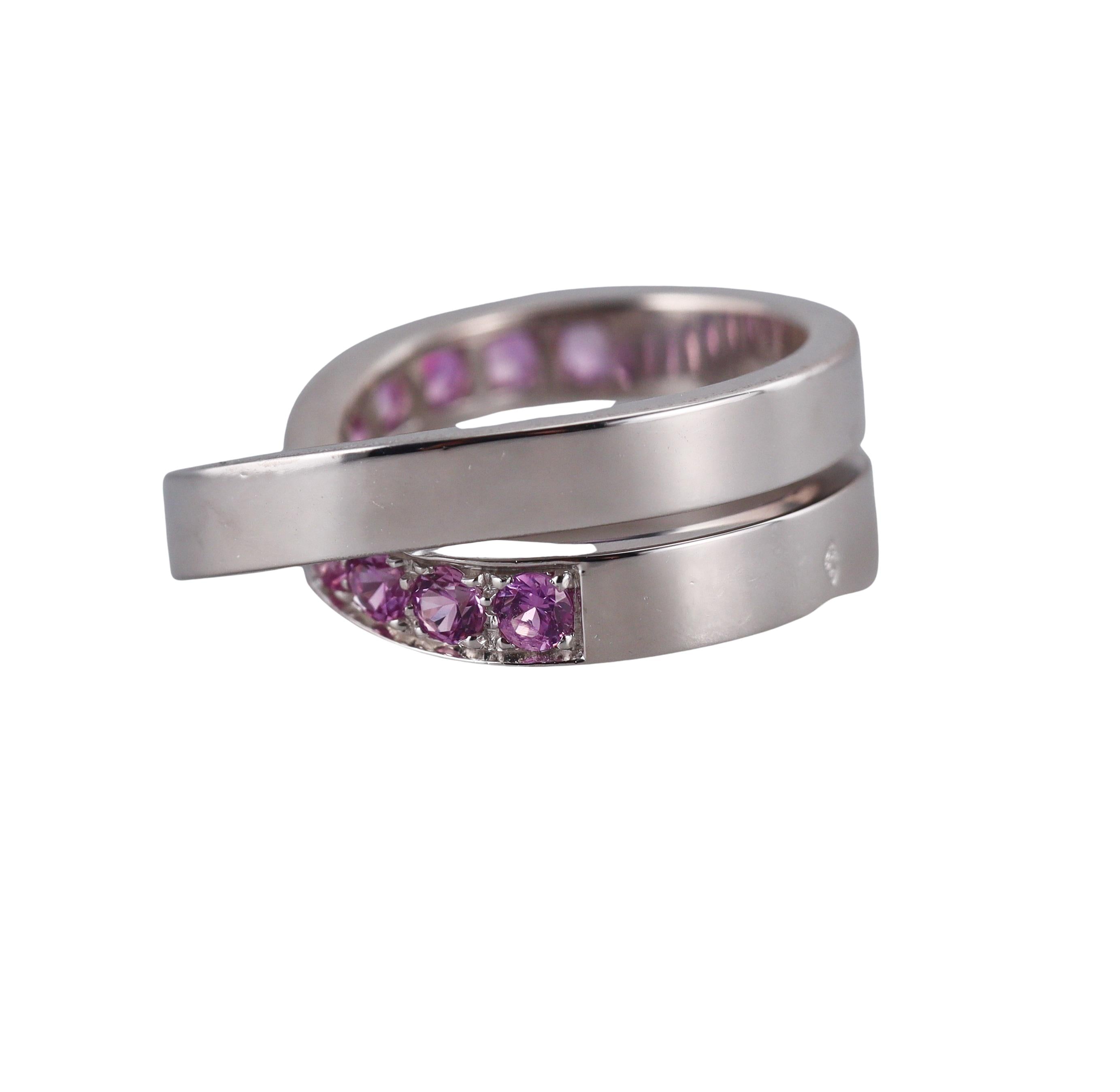Cartier Nouvelle Vague Pink Sapphire Gold Ring