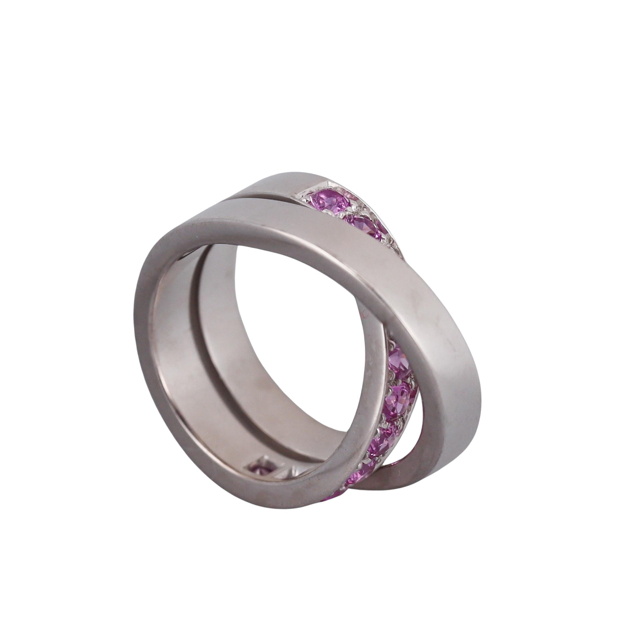 Cartier Nouvelle Vague Pink Sapphire Gold Ring