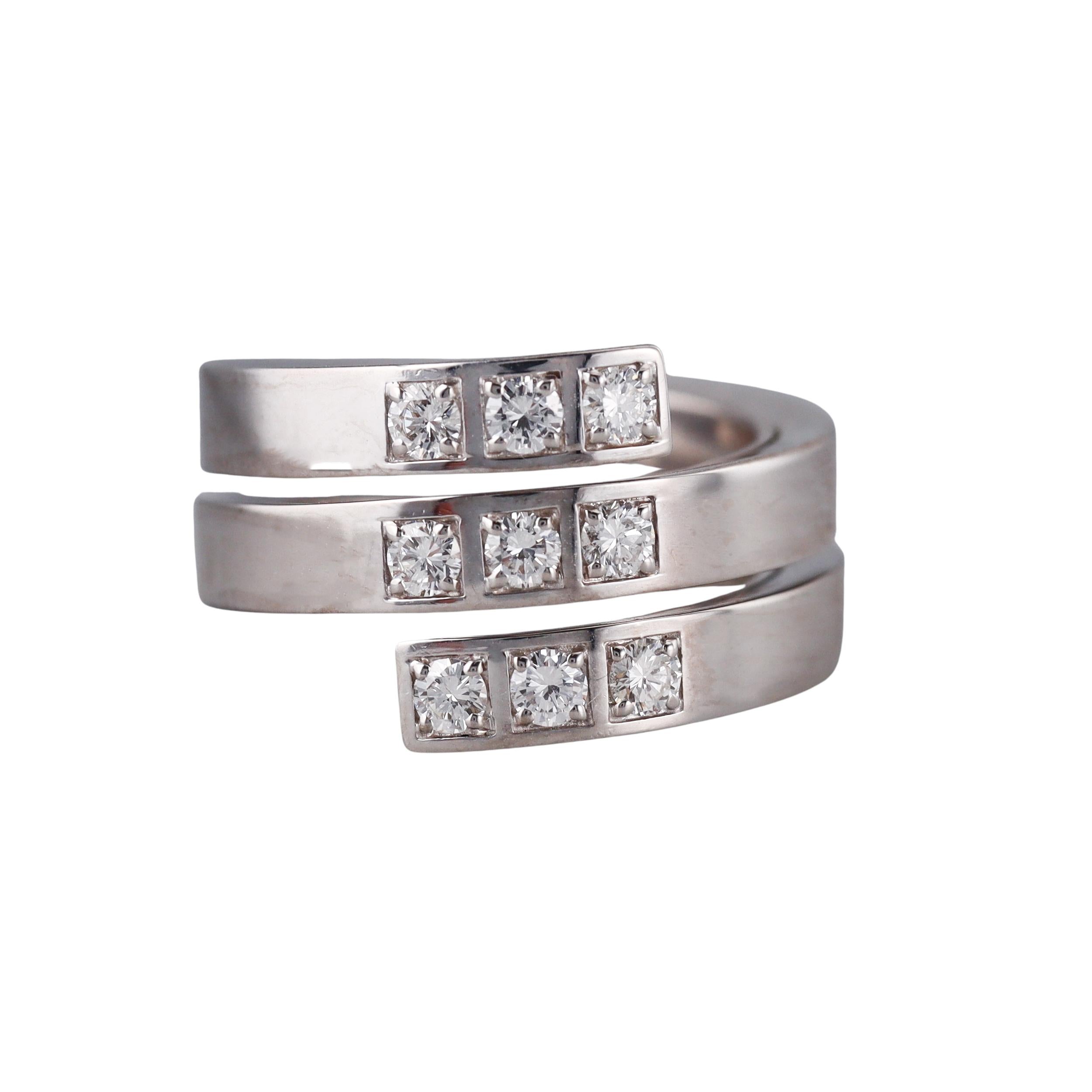 Cartier Tectonique Gold Diamond Ring