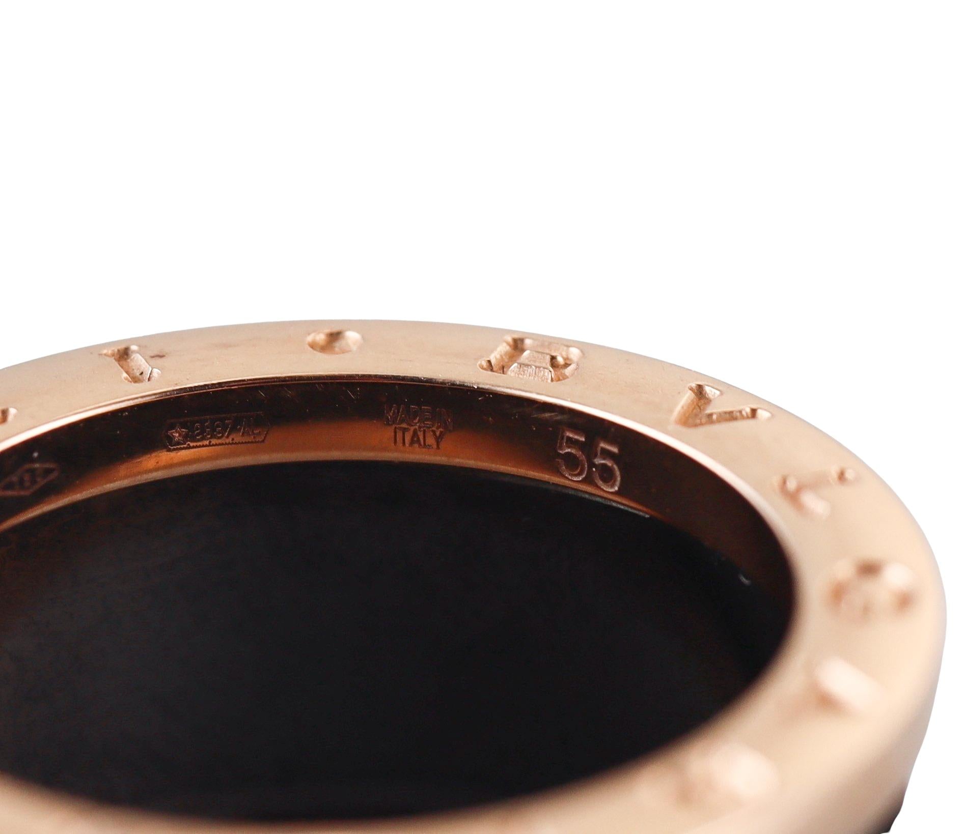 Bulgari B.Zero1 Gold Black Ceramic Band Ring