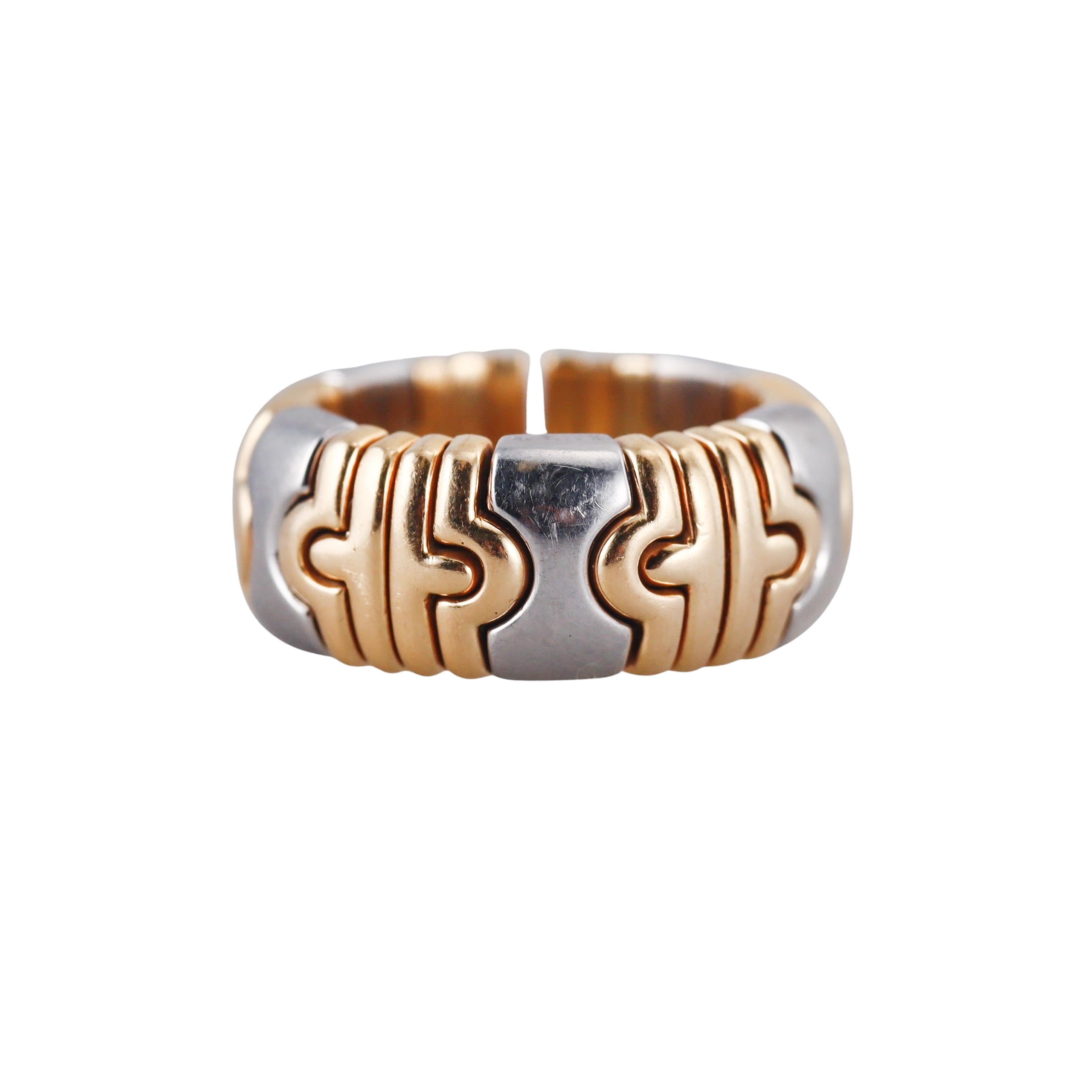 Bulgari Parentesi Gold Steel Ring