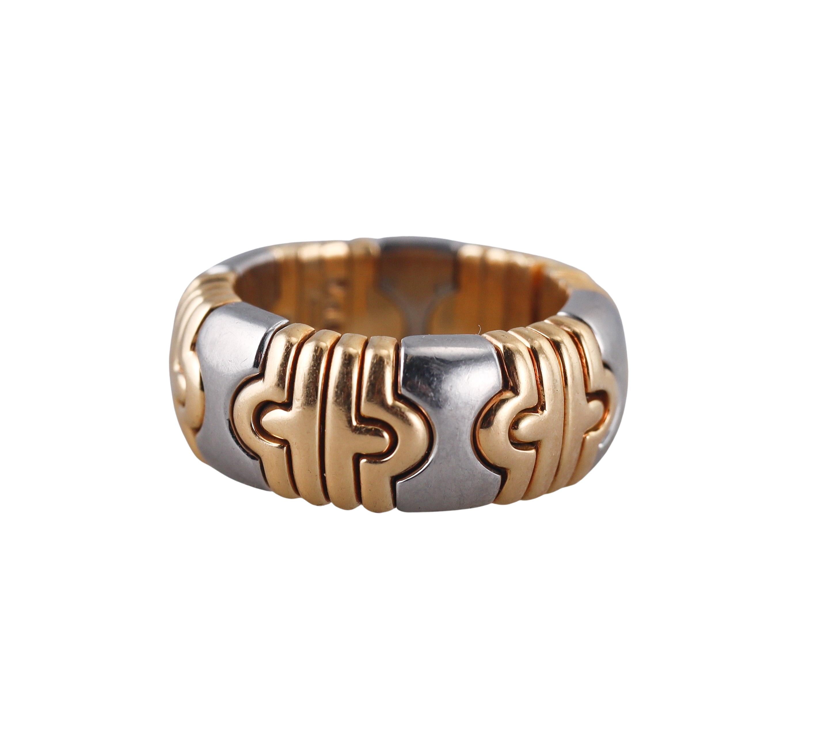 Bulgari Parentesi Gold Steel Ring