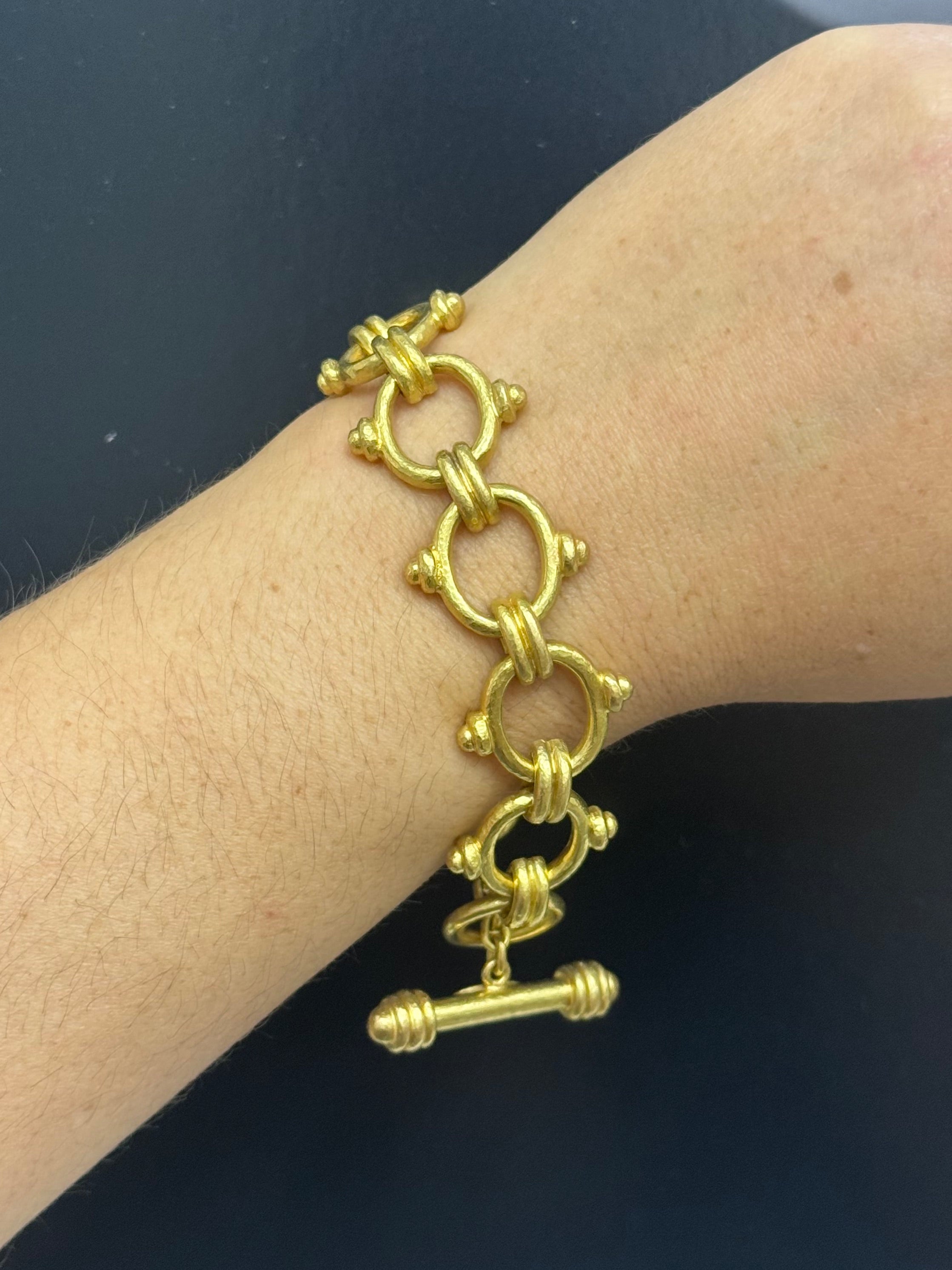 Elizabeth Locke Link Gold Toggle Bracelet