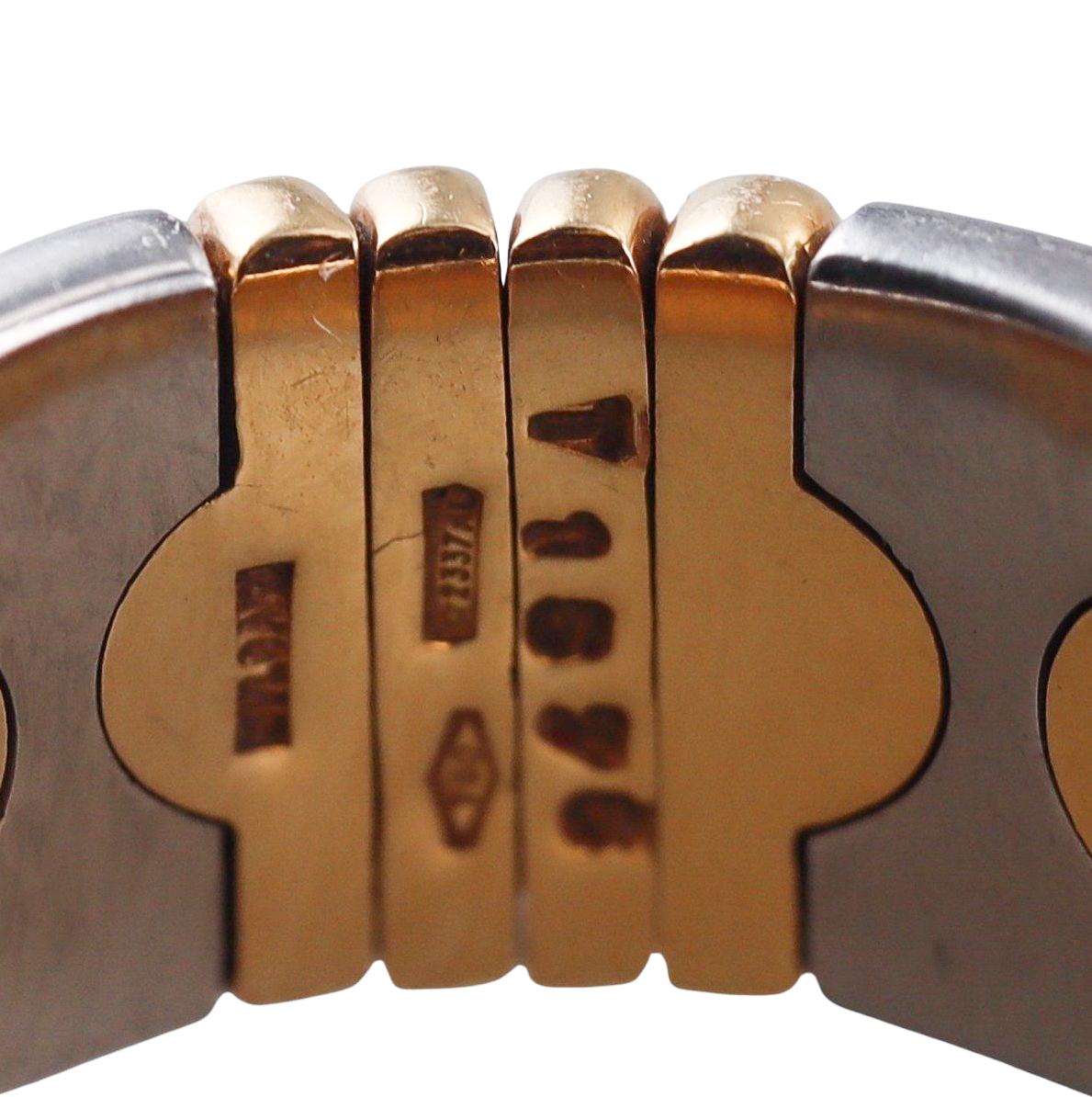 Bulgari Parentesi Gold Steel Ring