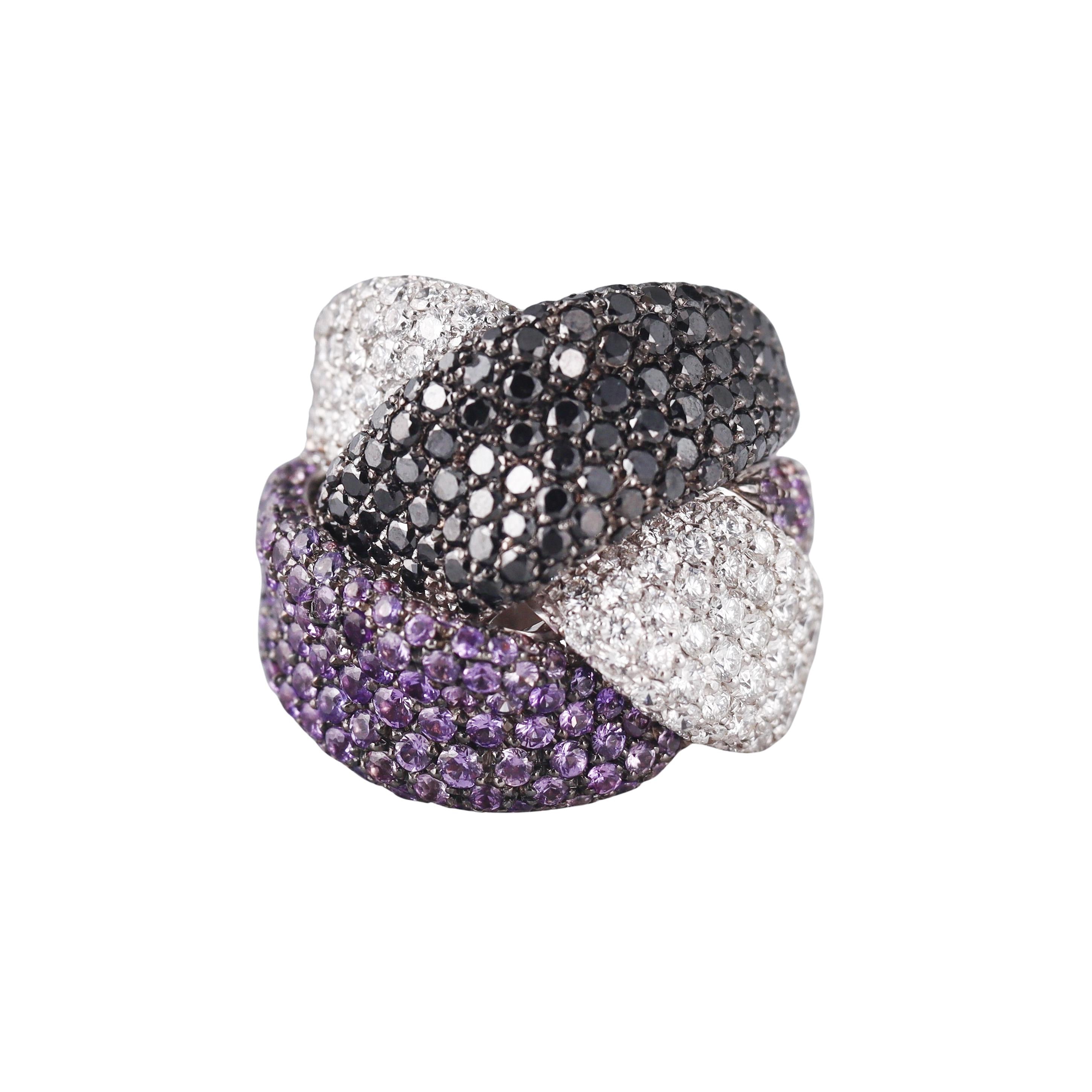 Palmiero Diamond Gold Cocktail Ring