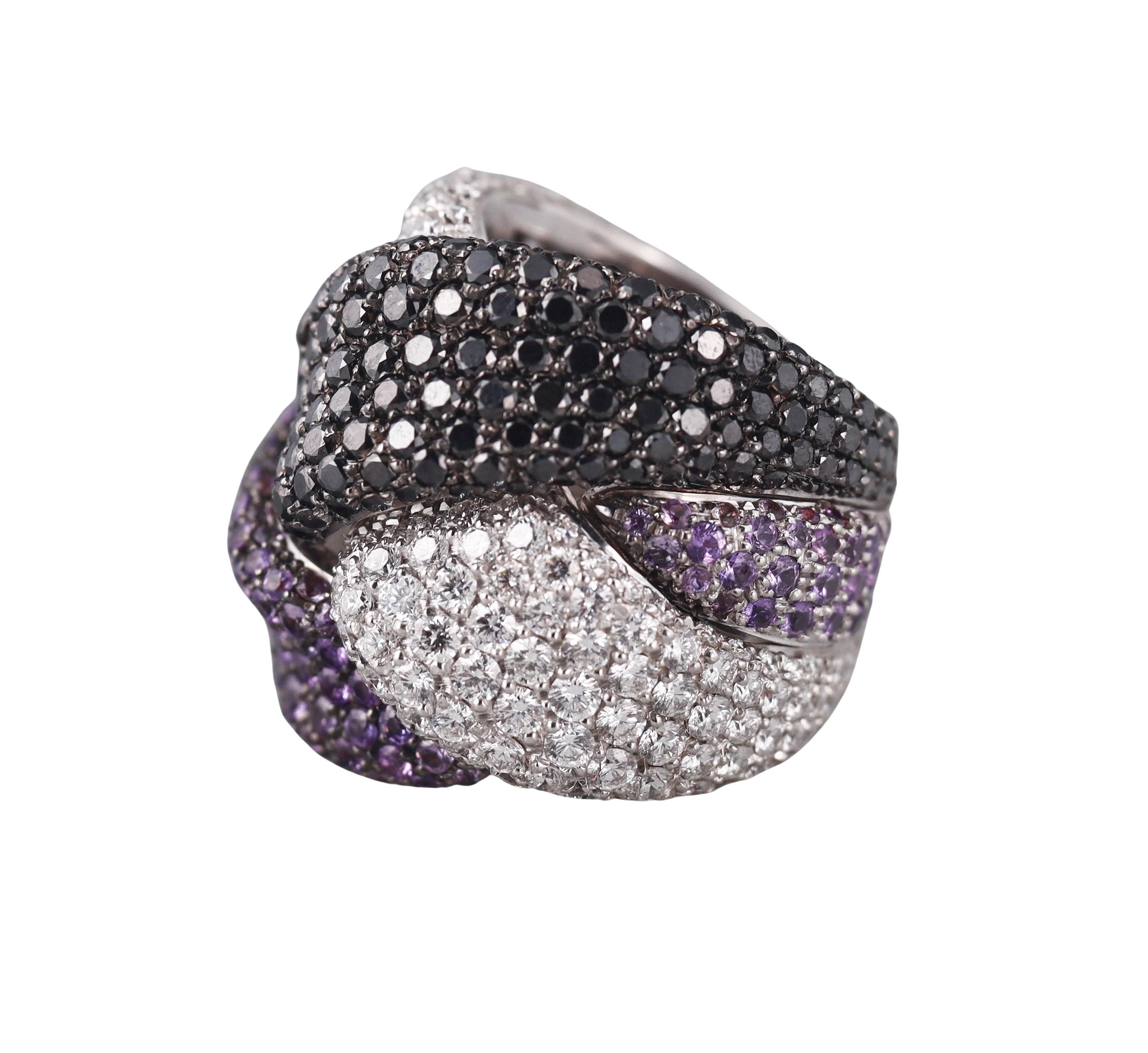 Palmiero Diamond Gold Cocktail Ring