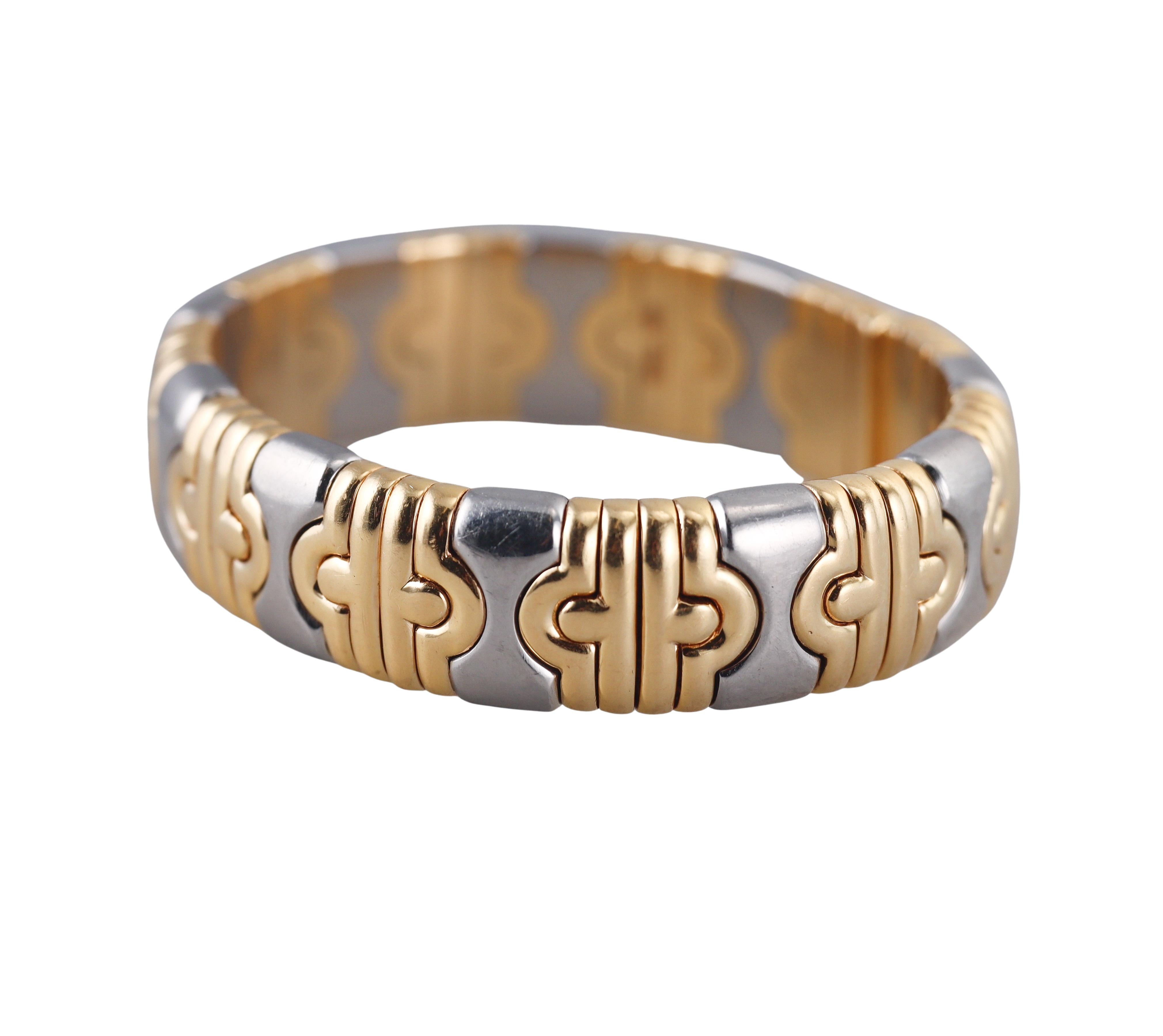 Bulgari Parentesi Gold Steel Bracelet
