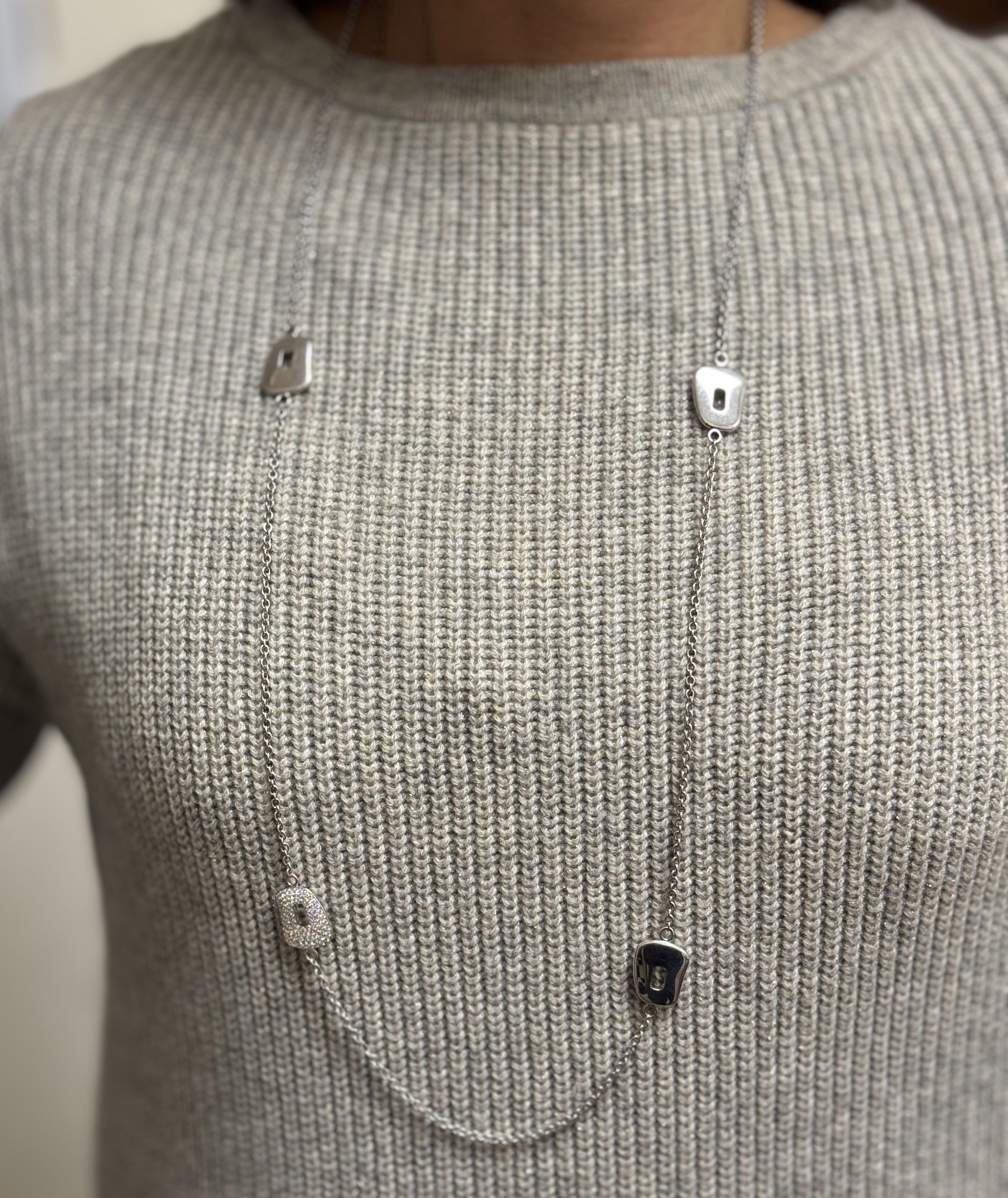 Mattioli Puzzle Sautoir Diamond White Gold Necklace