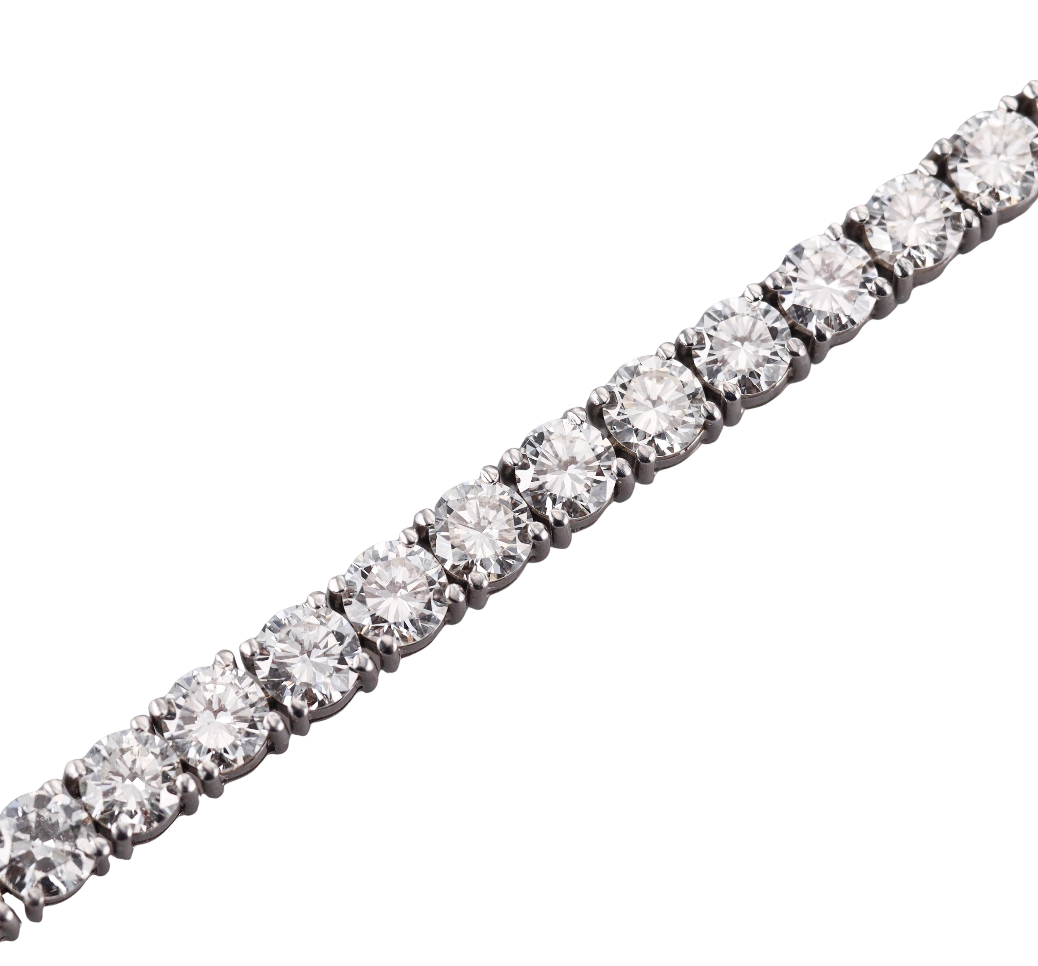 20ctw Diamond Gold Tennis Bracelet