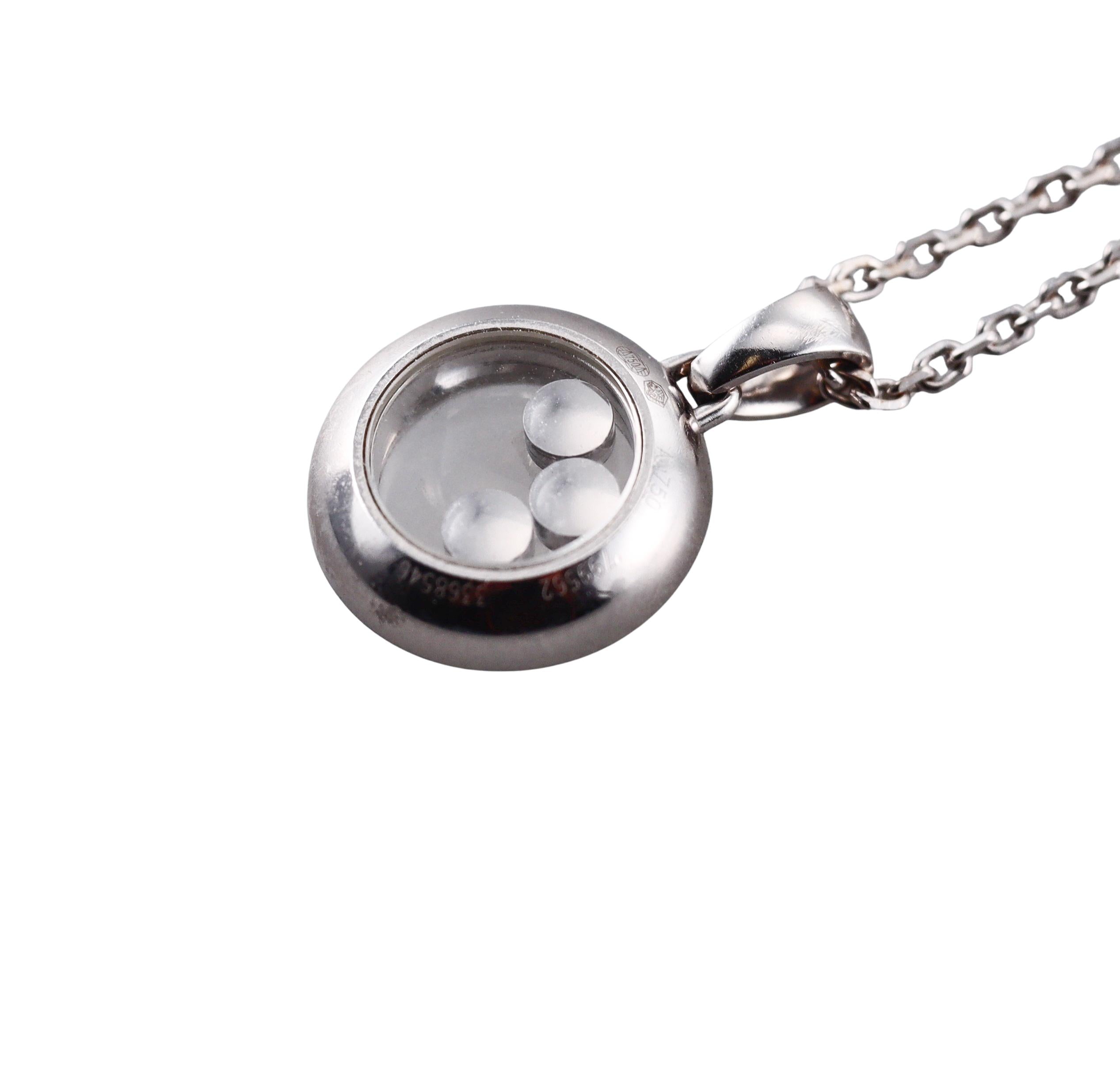 Chopard Happy Curves White Gold Diamond Pendant 799562-1003