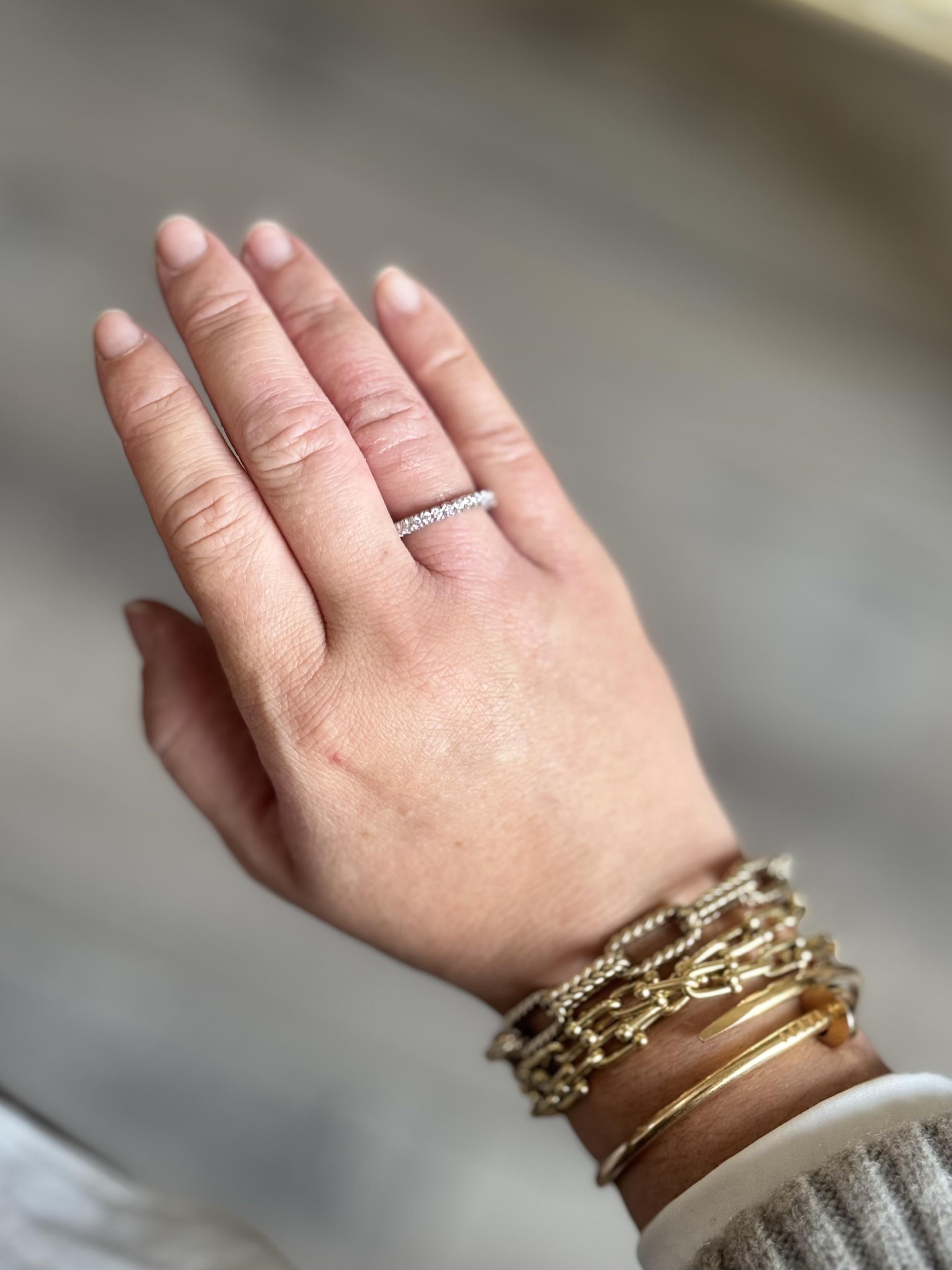 Mattioli X-Band 0.74ctw Diamond Gold Flexible Eternity Band Ring