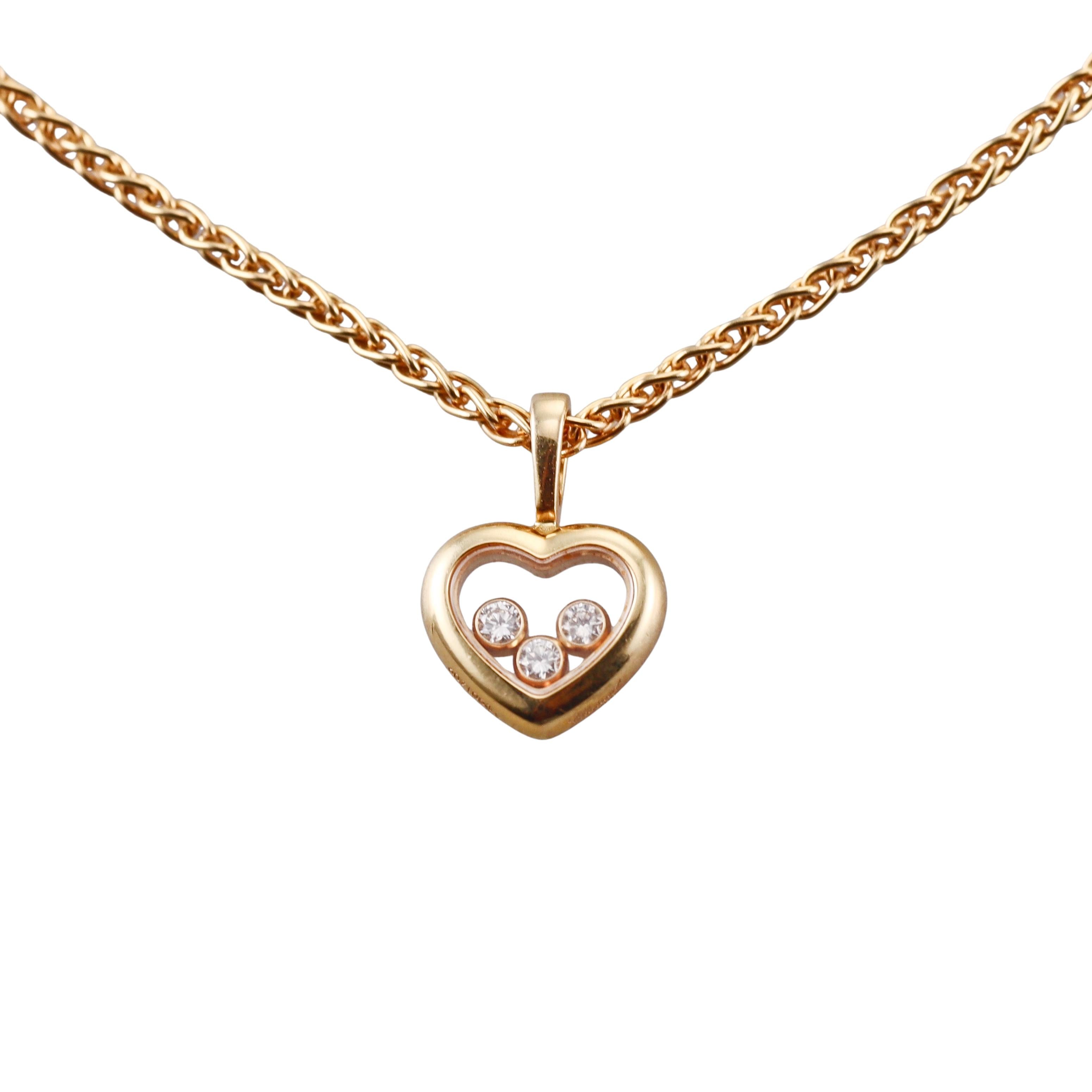 Chopard Happy Diamonds Gold Heart Pendant Necklace 79/4611-20