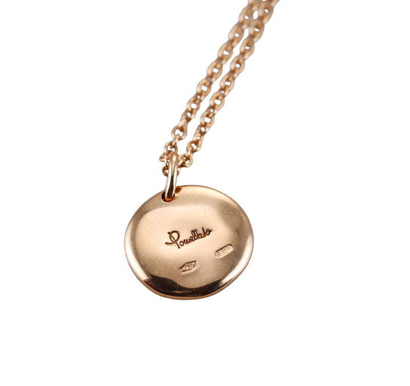 Pomellato Sabbia Rose Gold Fancy Diamond Pendant Necklace