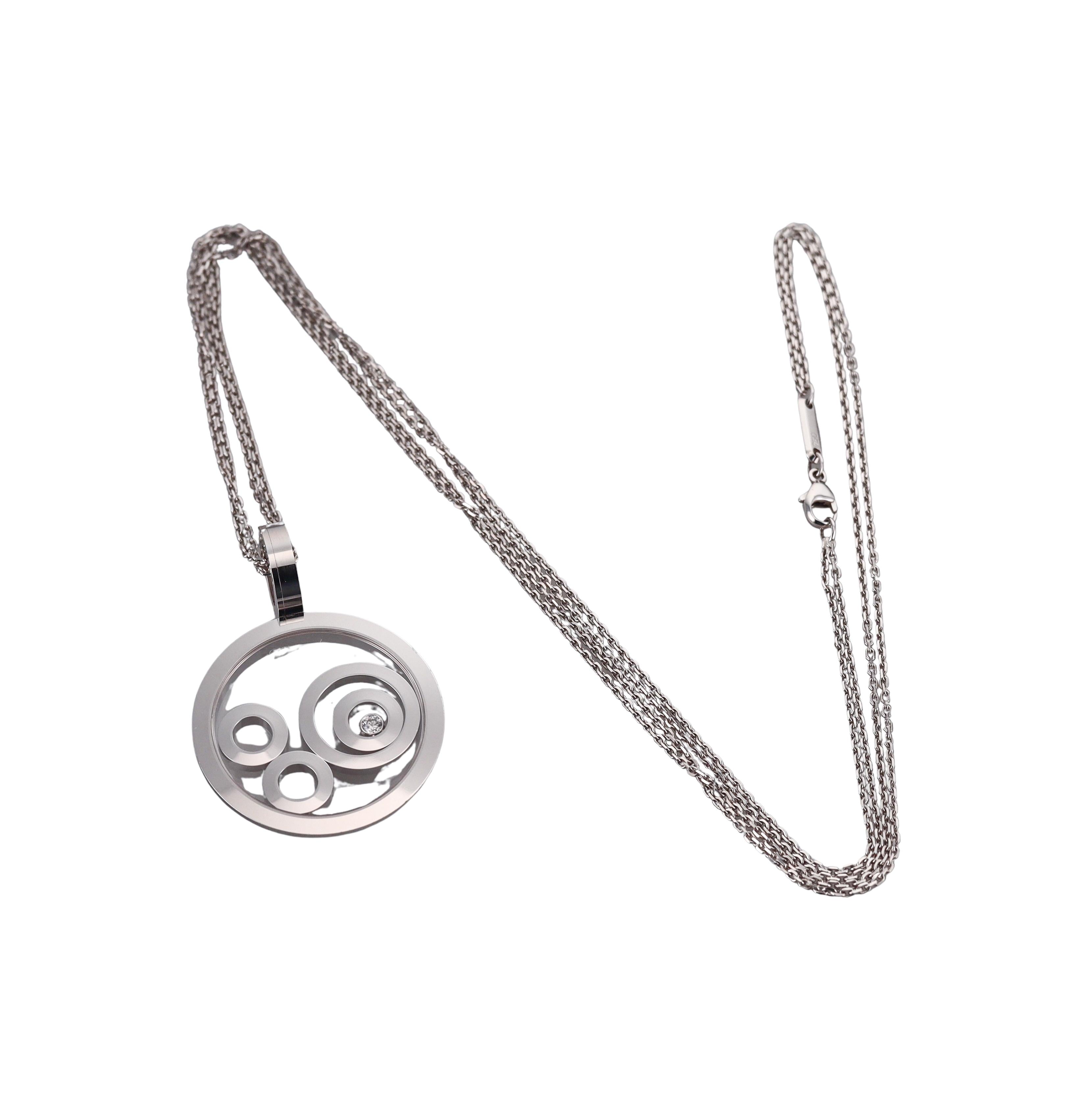 Chopard Happy Spirit Diamond Gold Pendant Necklace 79/6102-20