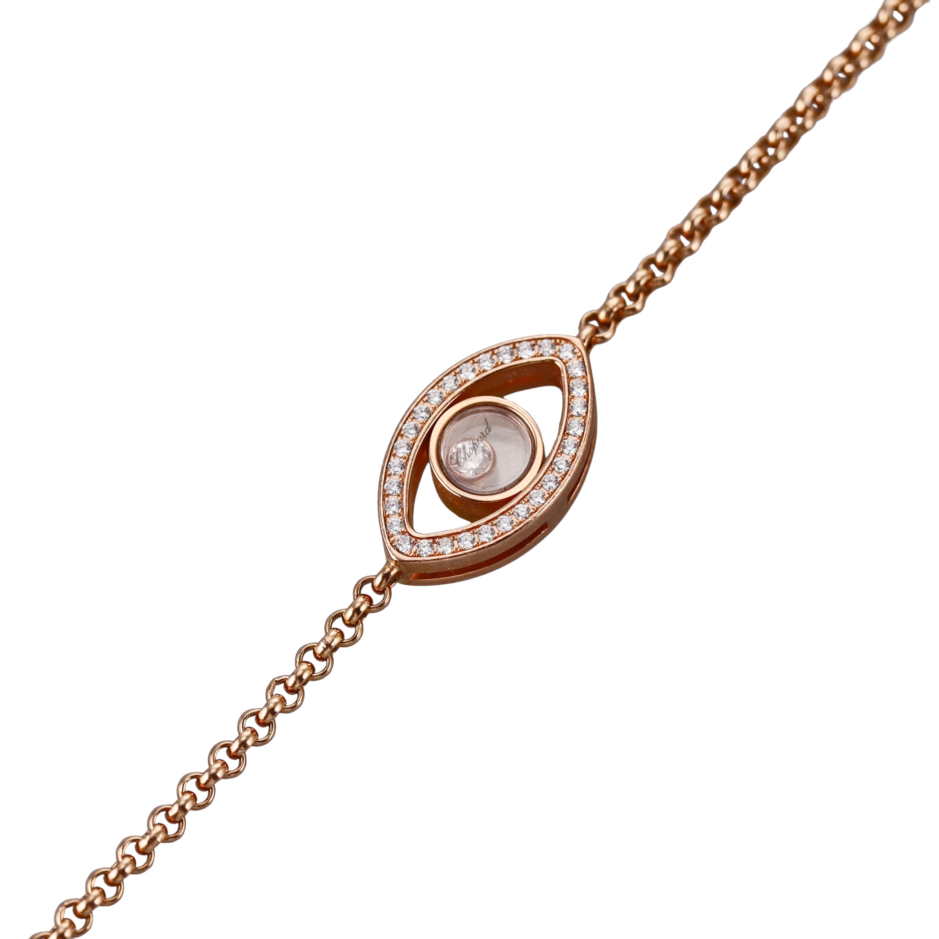 Chopard Happy Diamonds Rose Gold Evil Eye Bracelet