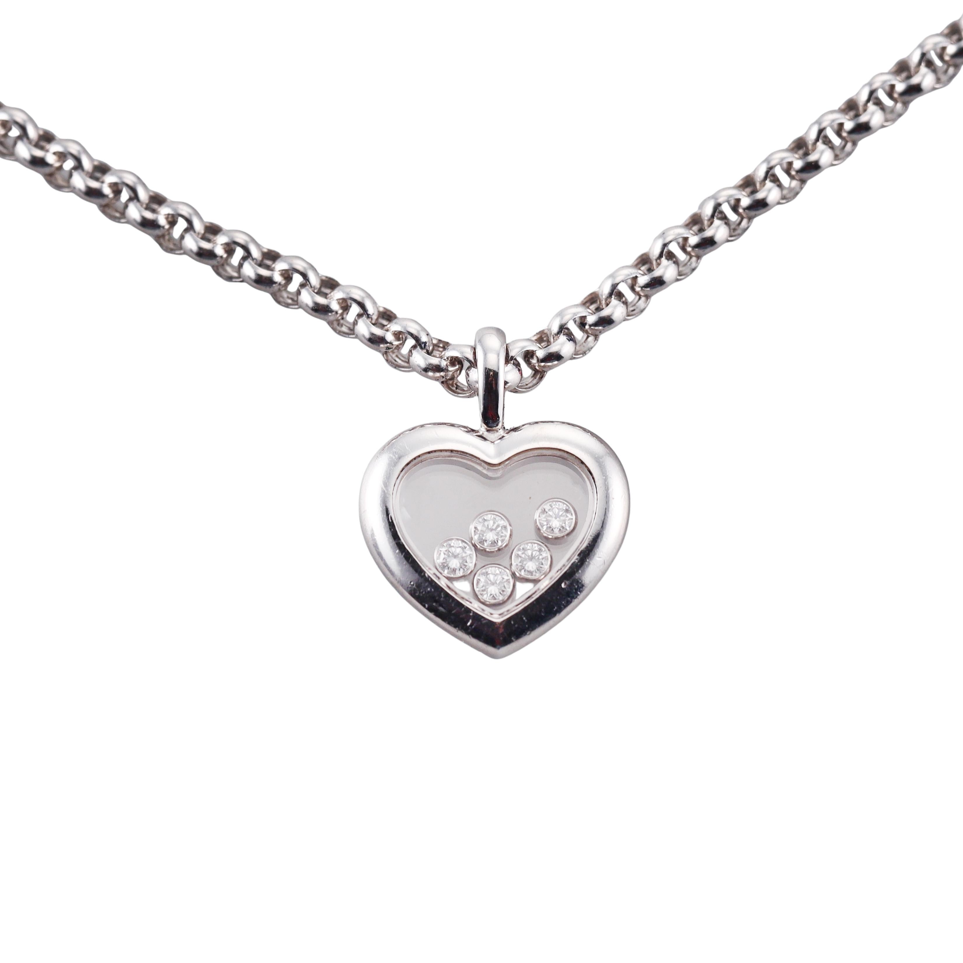 Chopard Happy Hearts Diamond Gold Pendant Necklace 79/4612-20