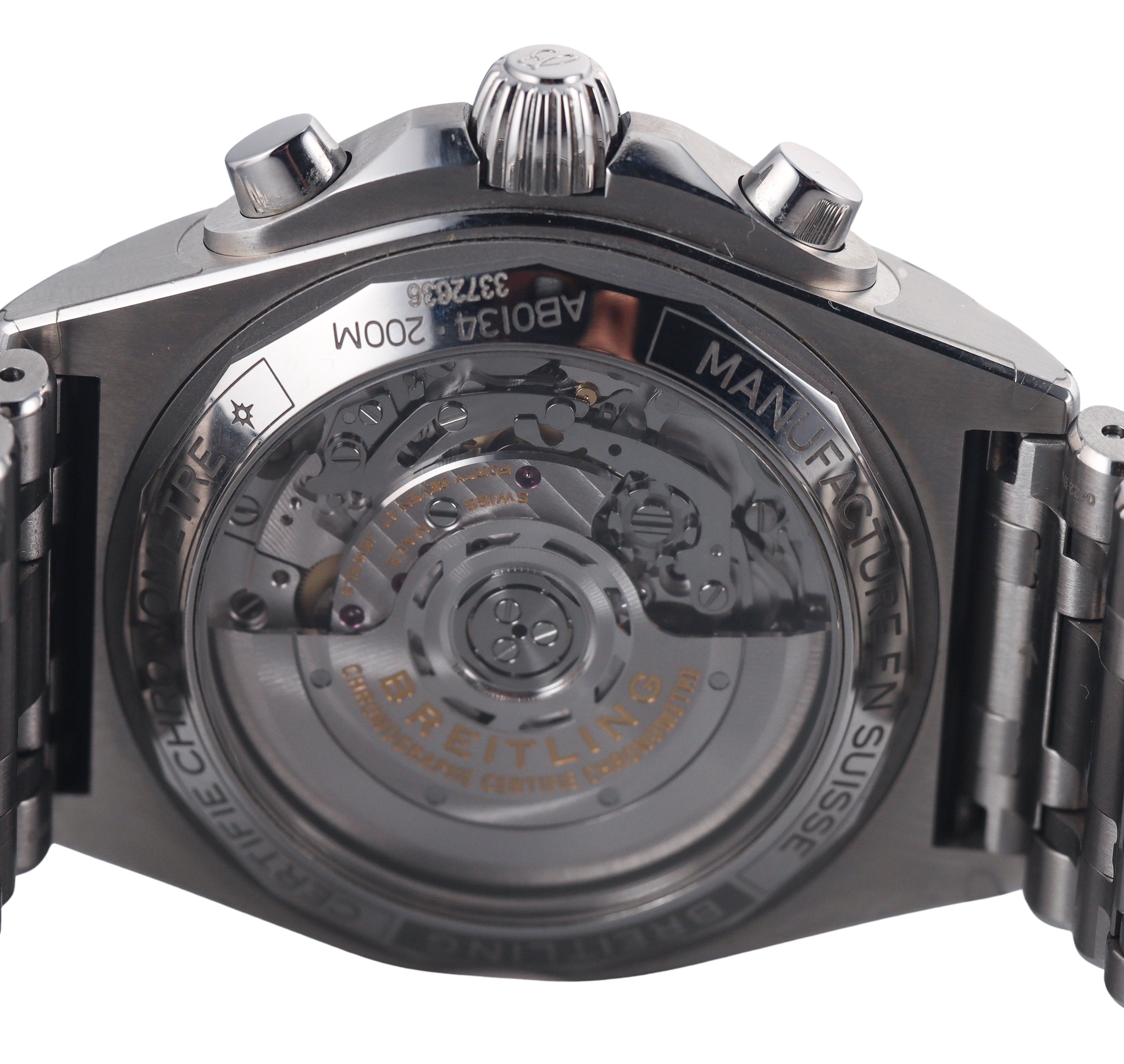 Breitling Chronomat Chronograph Green Dial Watch AB0134