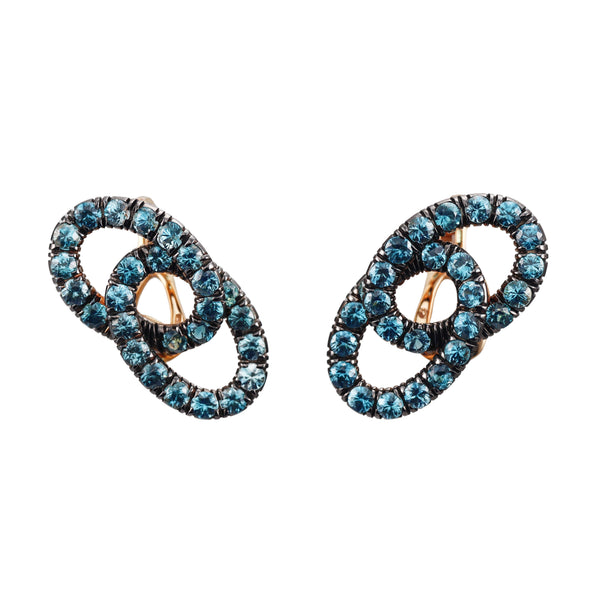 Pomellato Tango Blue Zircon Gold  Earrings