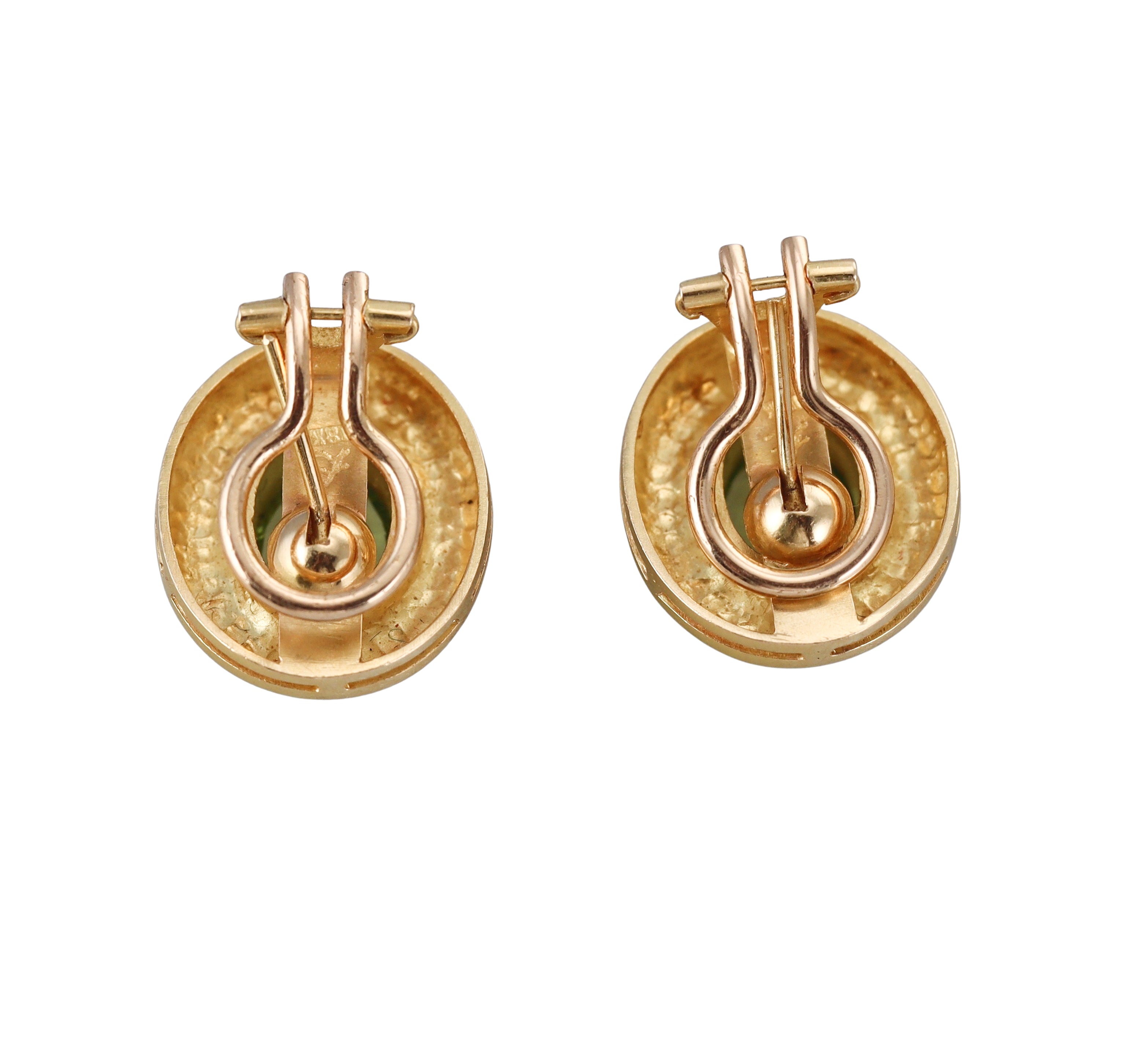 Elizabeth Locke Peridot Gold Earrings