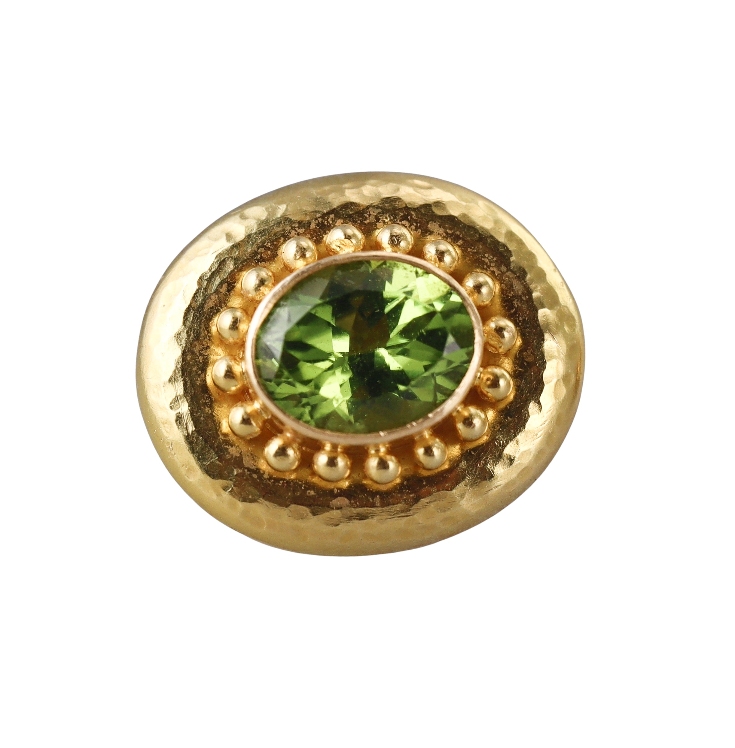 Elizabeth Locke Peridot Gold Earrings