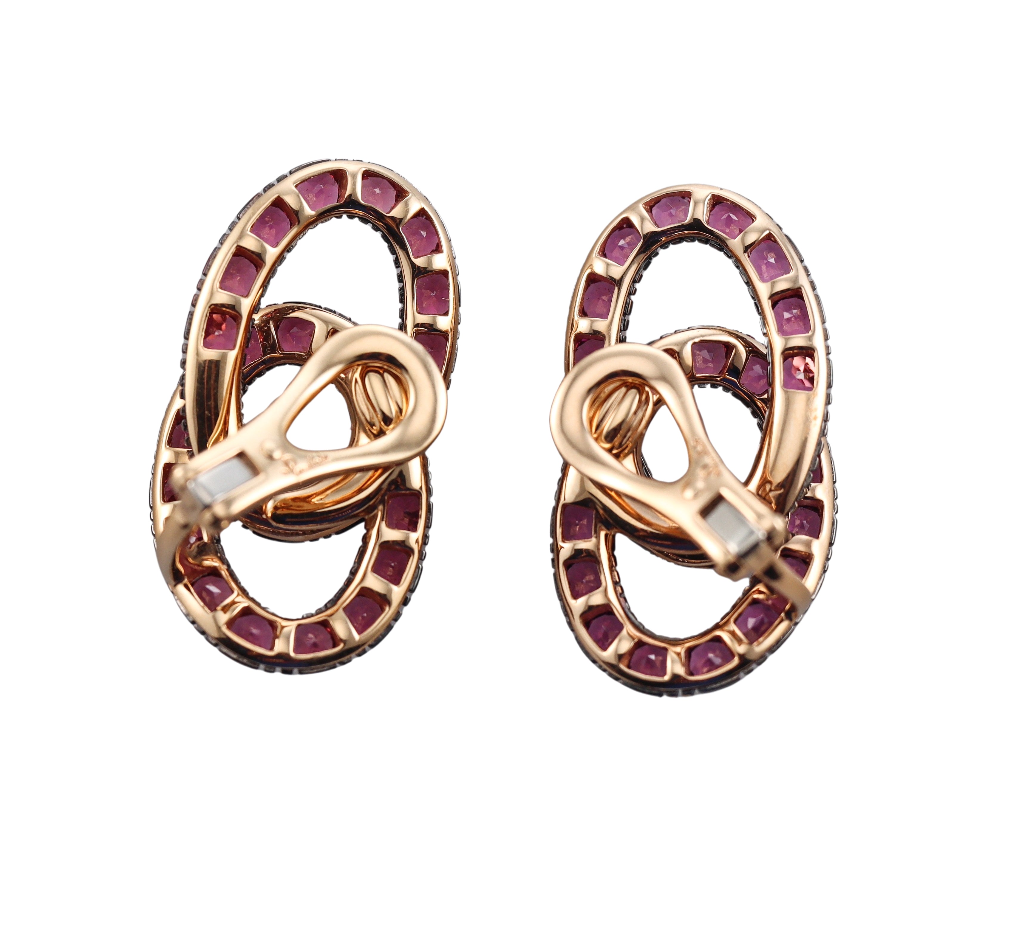 Pomellato Tango Pink Sapphire Gold Gold Earrings
