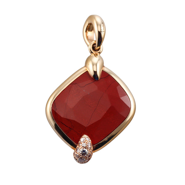 Pomellato Ritratto Jasper Diamond Gold Pendant